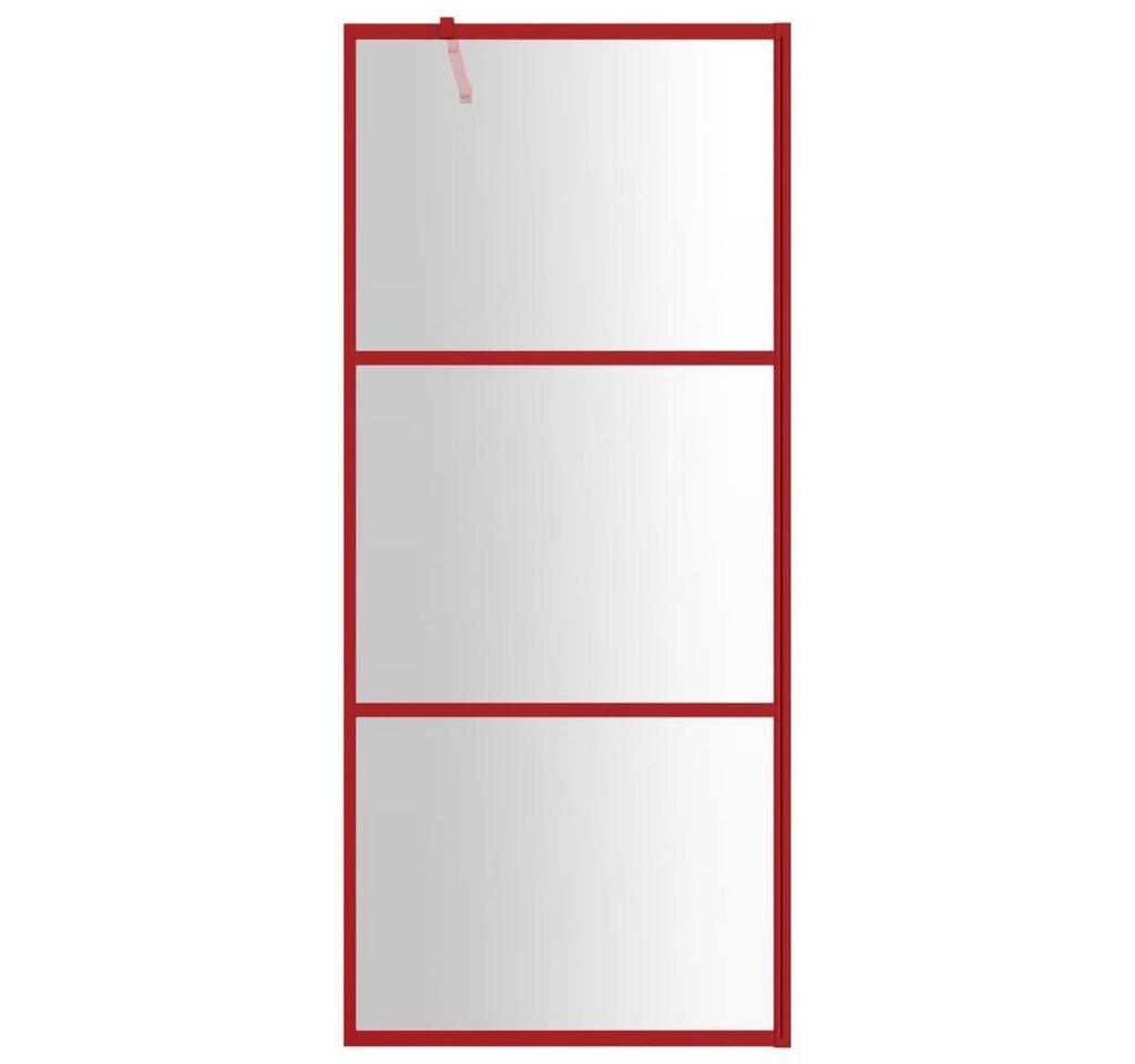 Thumbnail - vidaXL Duschwand Duschwand für Begehbare Dusche mit ESG Klarglas Rot 80x195 cm