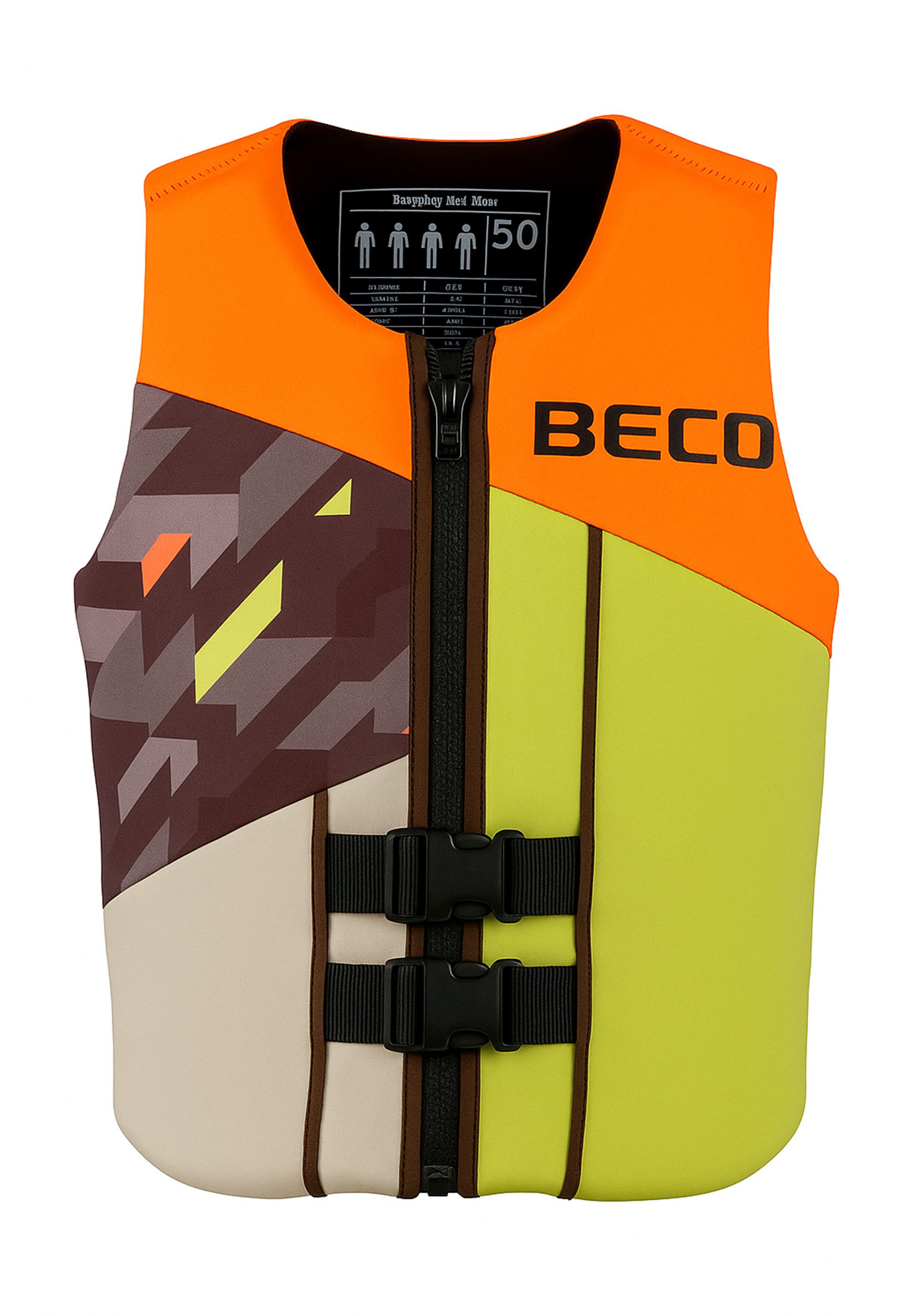 Beco Beermann Schwimmweste Auftriebsweste Beactive "Seaside NEO", mit 50 Newton Auftriebskraft dank Auftriebskörper