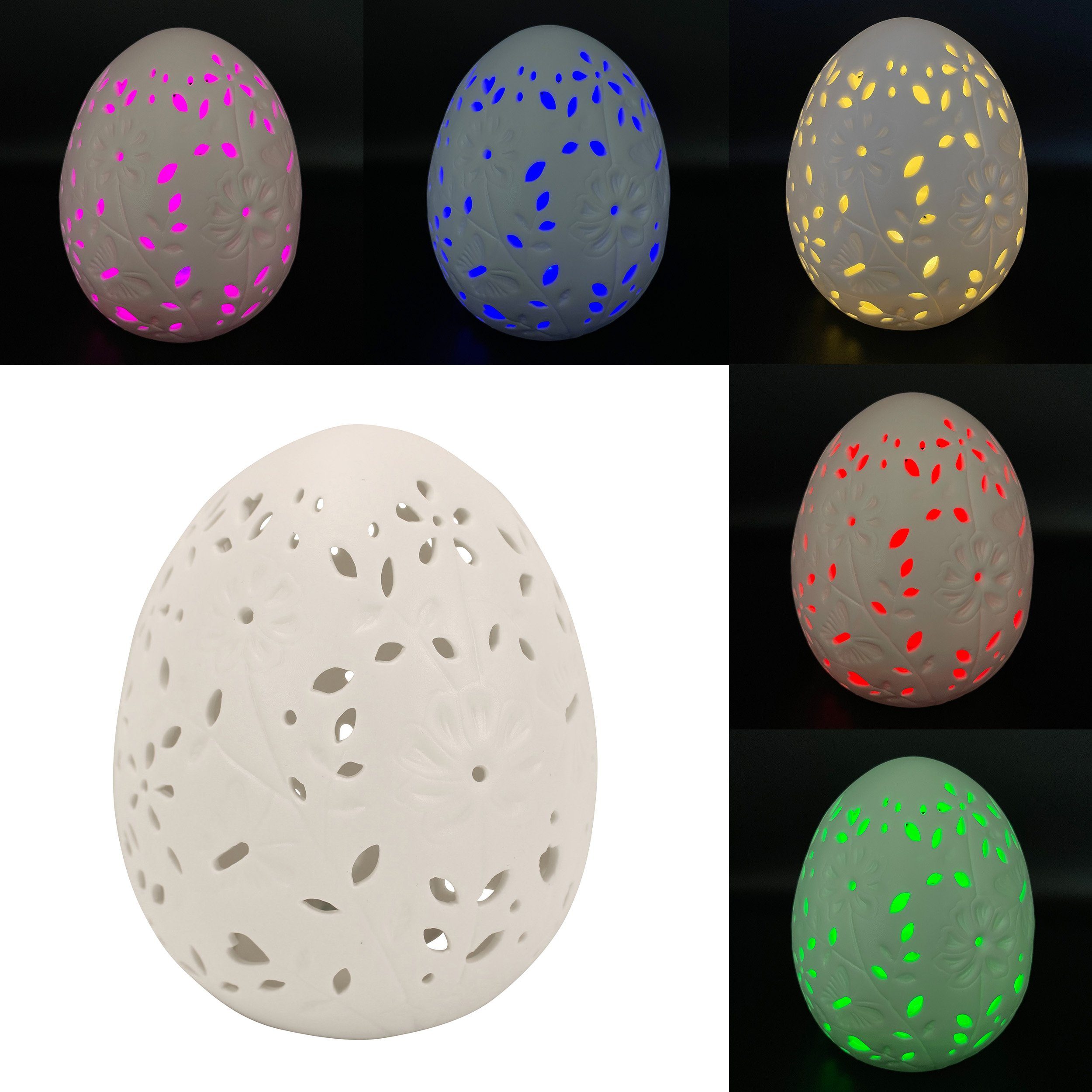 Online-Fuchs Osterei 3 LED Ostereier aus Keramik mit Timerfunktion - Deko O günstig online kaufen