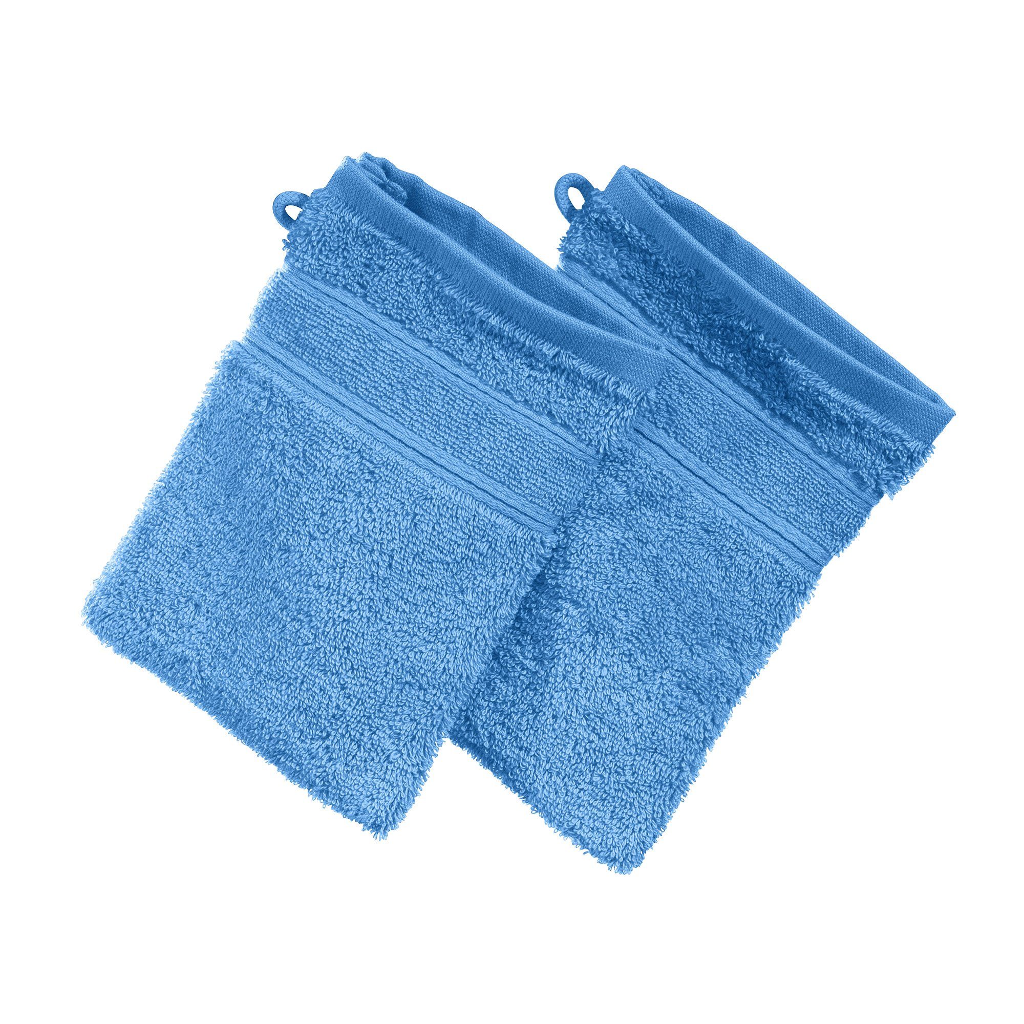 Erwin Müller Waschhandschuh Waschhandschuh "Karlsruhe" 2er-Pack, Frottier, Walk-Frottier Uni