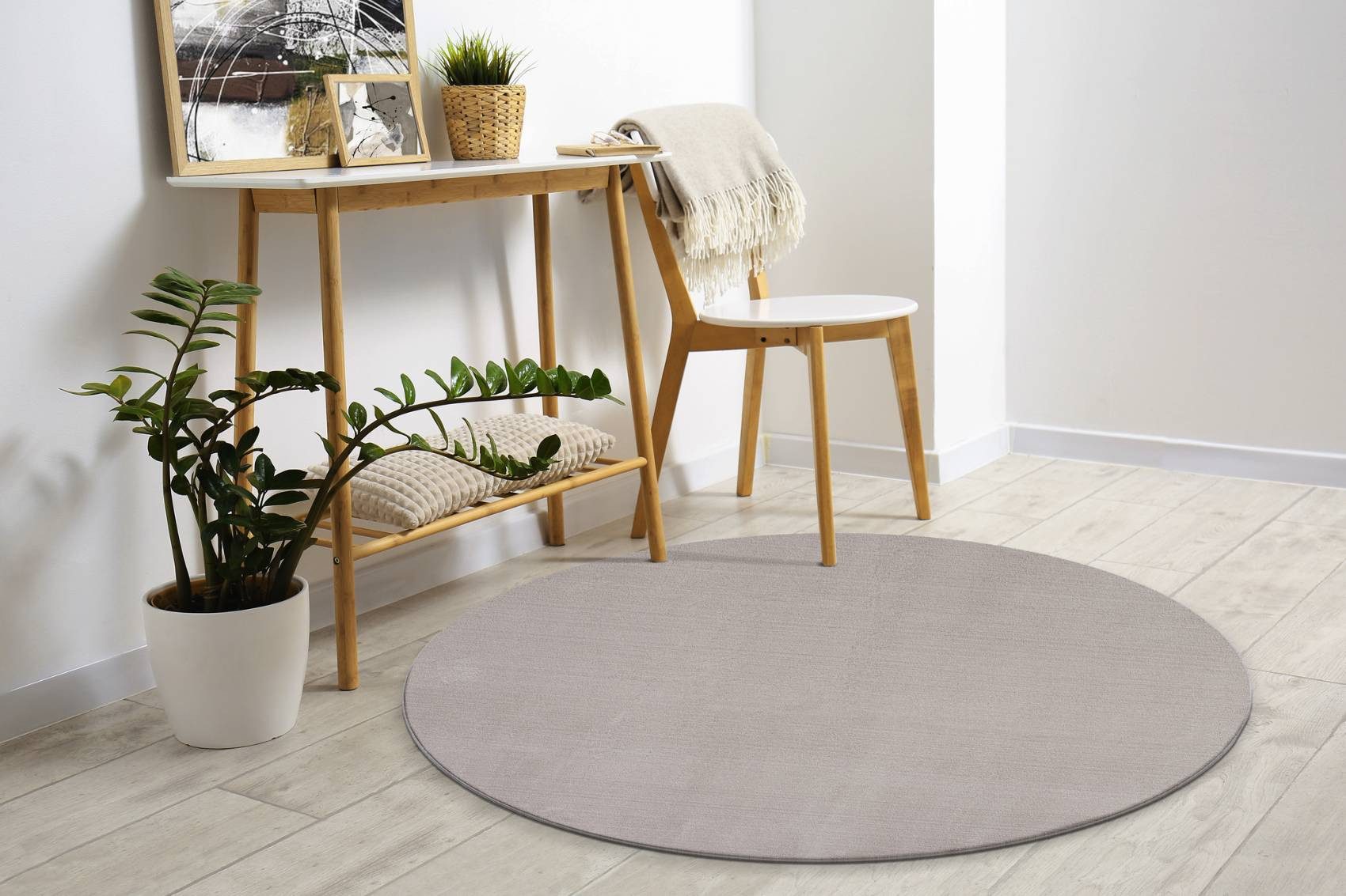 Floornovo Hochflor-Teppich Indoor Teppich Sand versch. Größen - rechteckig für alle Innenräume -, rund, Trocken- und Feuchträume