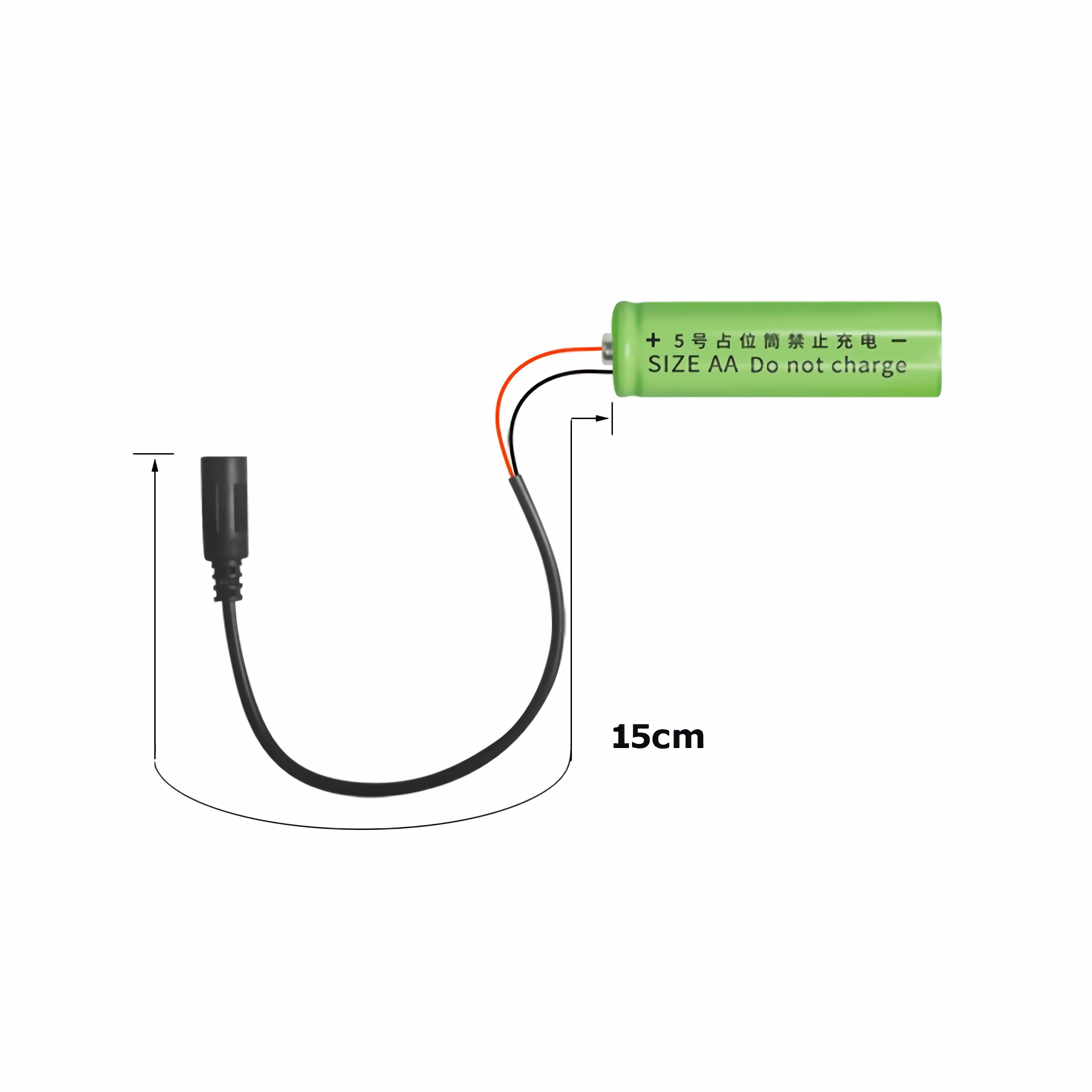 Bolwins L55 USB zu 4x AA Batterie Adapter 5V 100cm Kabel für Radio Led Gerät USB-Kabel