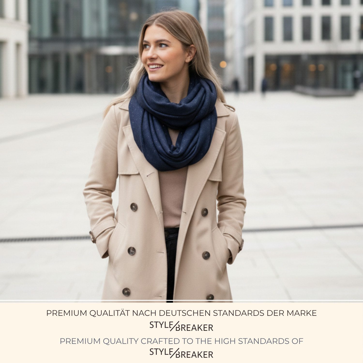 styleBREAKER Loop Loop mit Glitzer unifarben, (1-St)