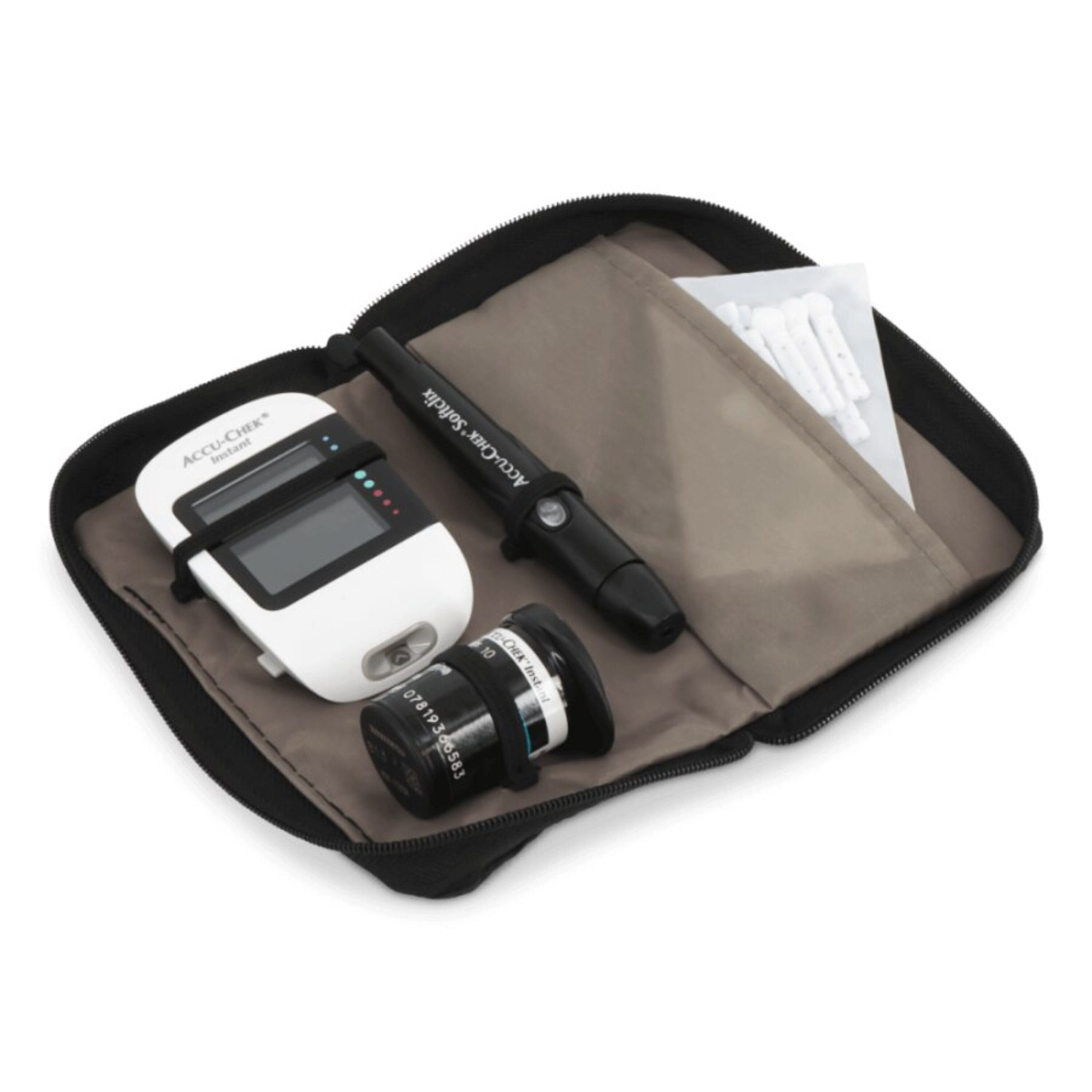 Roche Blutzuckermessgerät Accu-Chek Instant, inkl. Starterset, Hypo- und Hyperglykämie-Warnung, Diabetesüberwachung, intuitive Farbskala auf dem Display