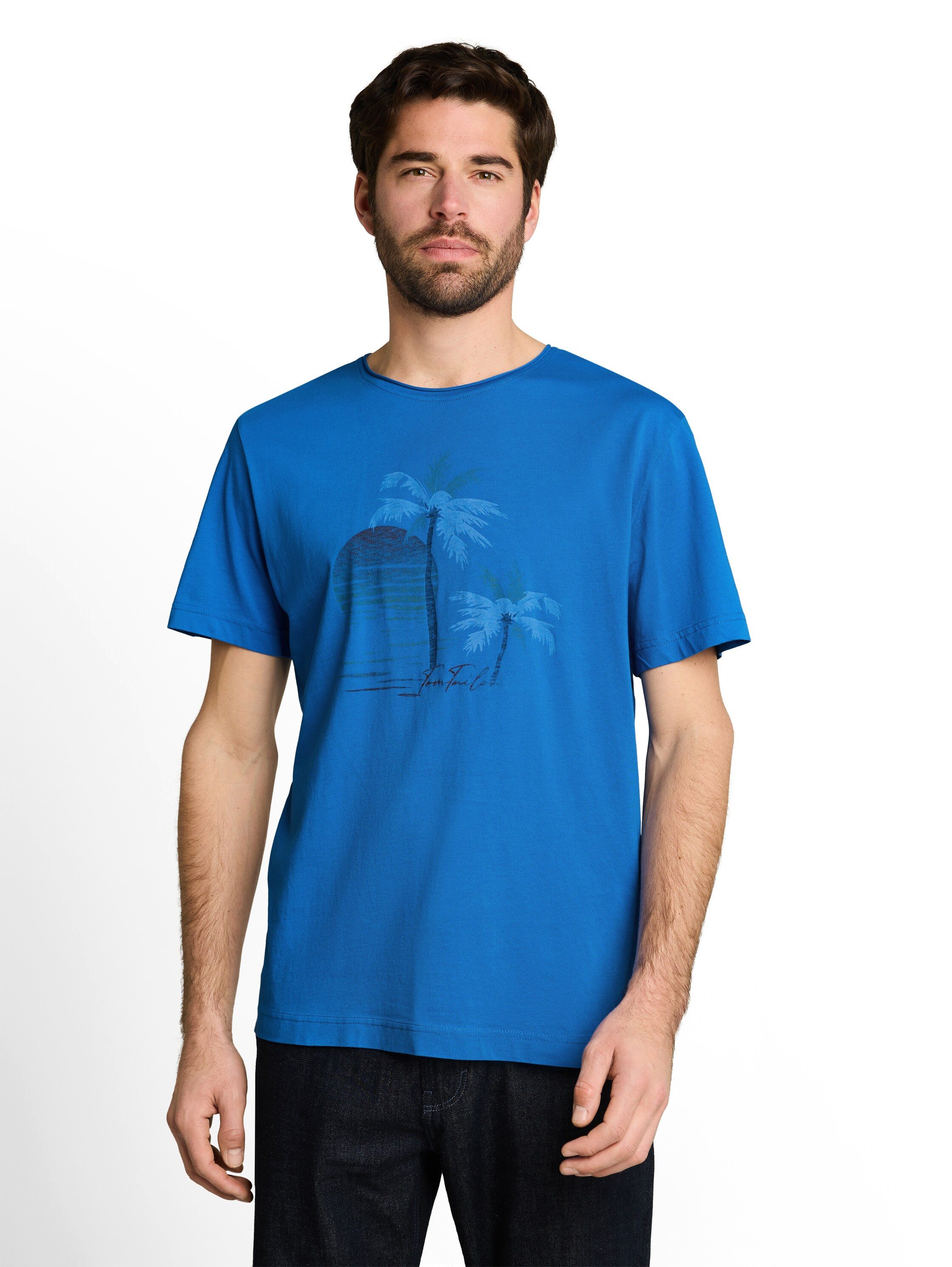 TOM TAILOR Rundhalsshirt Sommershirt mit Print