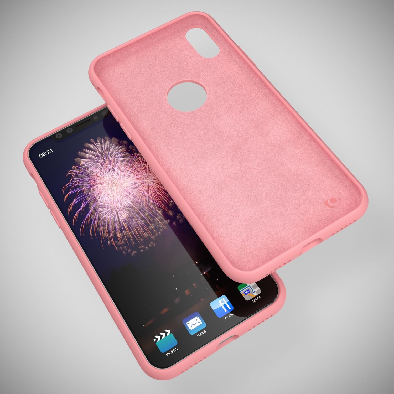 Nalia Smartphone-Hülle Apple iPhone X Apple iPhone XS 14,7 cm (5,8 Zoll), Silikon Hülle mit stabilem Kern / Mikrofaser Innen / Matt & Rutschfest