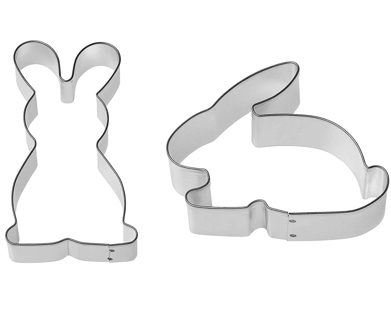 Kaiser Формы для выпечки Ausstechform Ausstechform Hase, rostfrei Edelstahl, leichtes präzises Ausstechen, 4260408196422, Set: Henry 13 cm, Henriette 8 cm