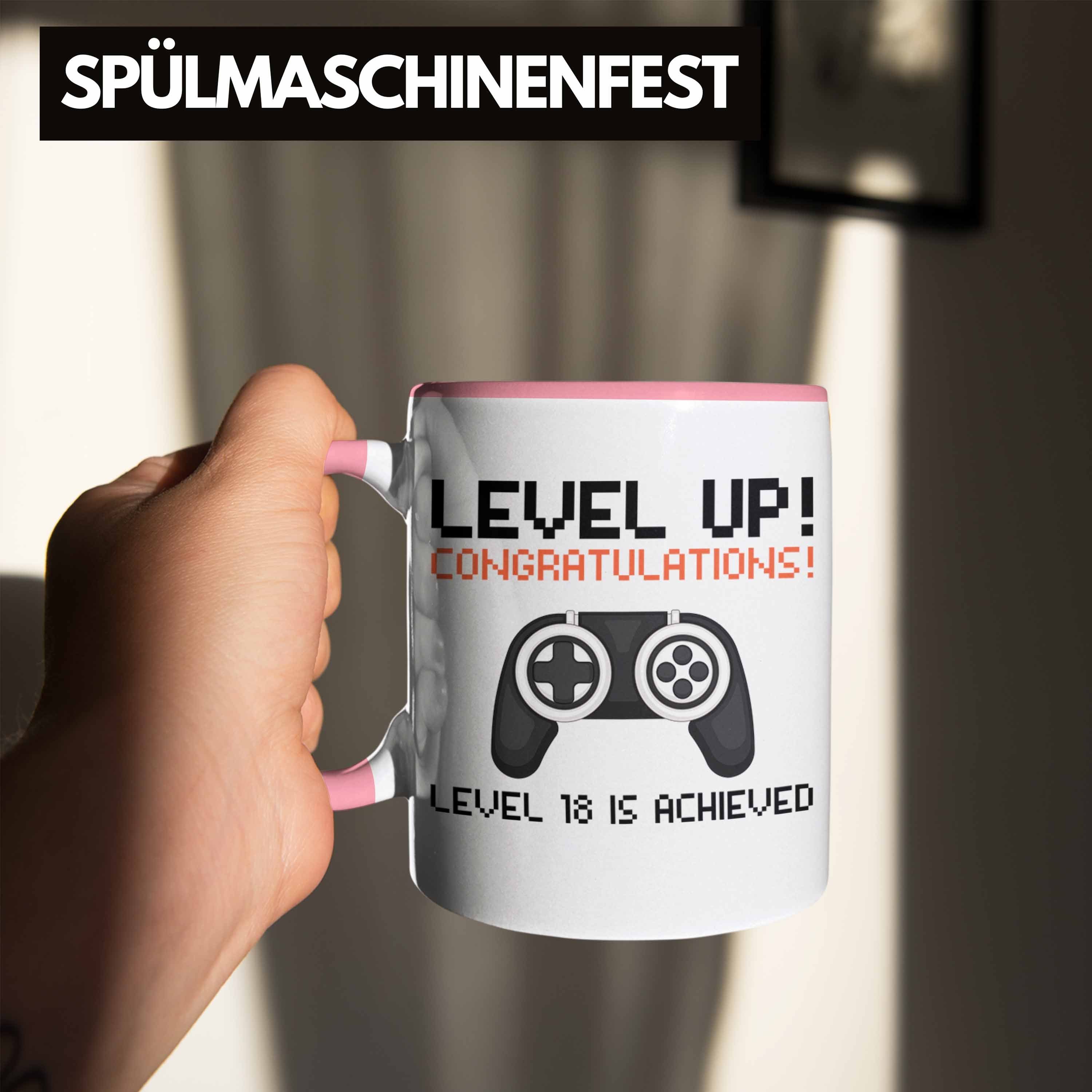 18 Tasse Tasse Trendation 18er Gamer Geburtstag Geschenk Trendation Jungen Jungs Rosa Sohn Geschenkidee - 18.