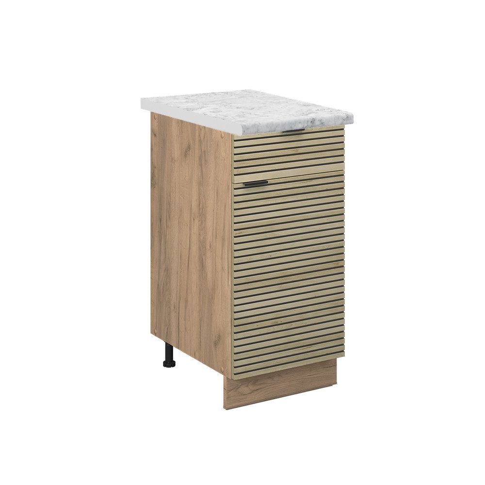 Vicco Unterschrank Fame-Line, Eiche Paneel/Goldkraft Eiche, günstig online kaufen