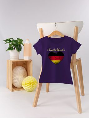 Shirtracer T-Shirt Handballherz Deutschland Kinder Sport Kleidung