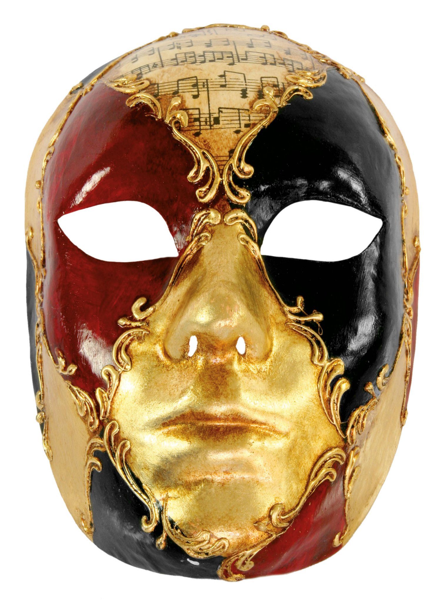 Maskworld Verkleidungsmaske Volto Femminile schacchi colore, Handgefertigte Maske aus Venedig für Frauen