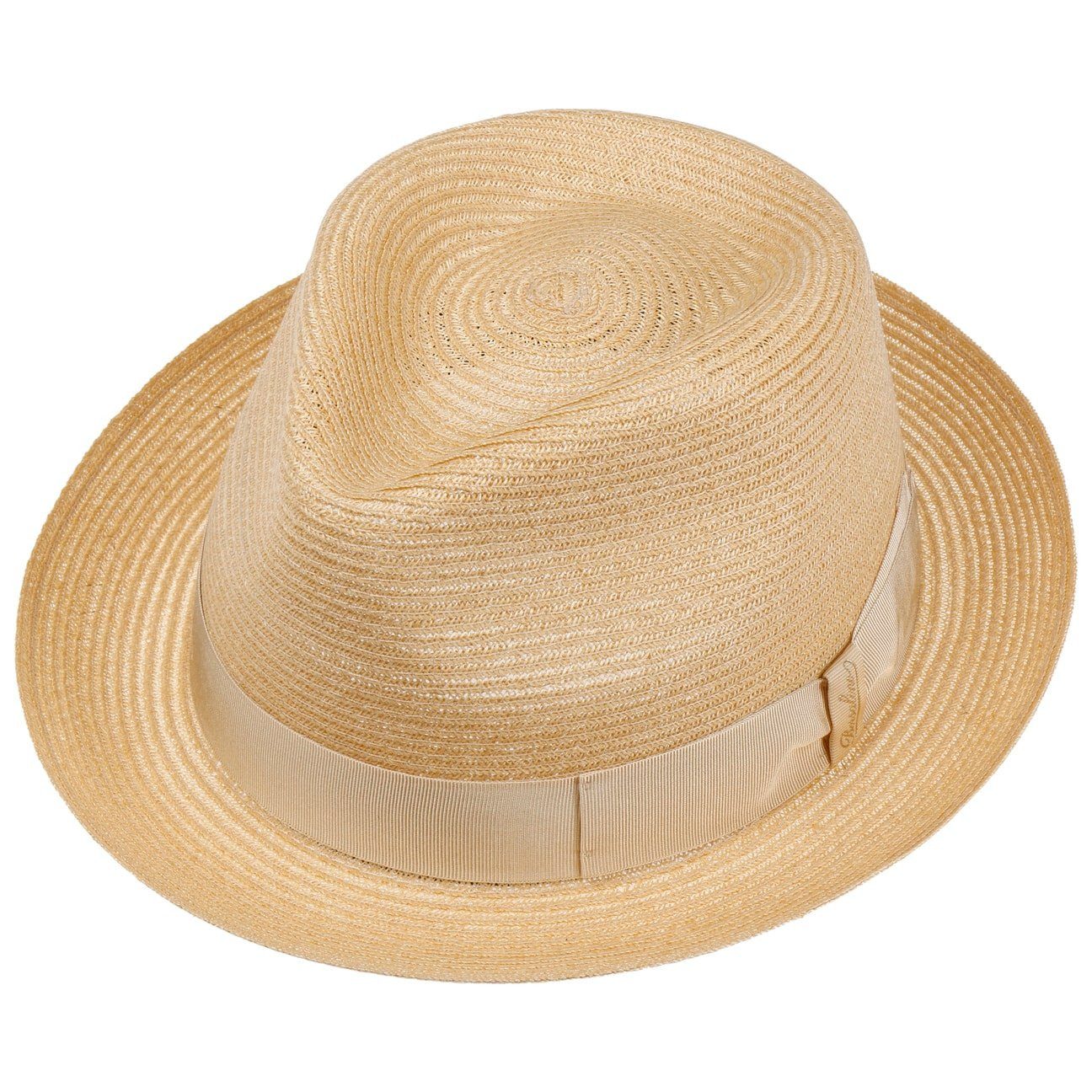 Borsalino Sonnenhut (1-St) Strohhut mit Ripsband, Made in Italy
