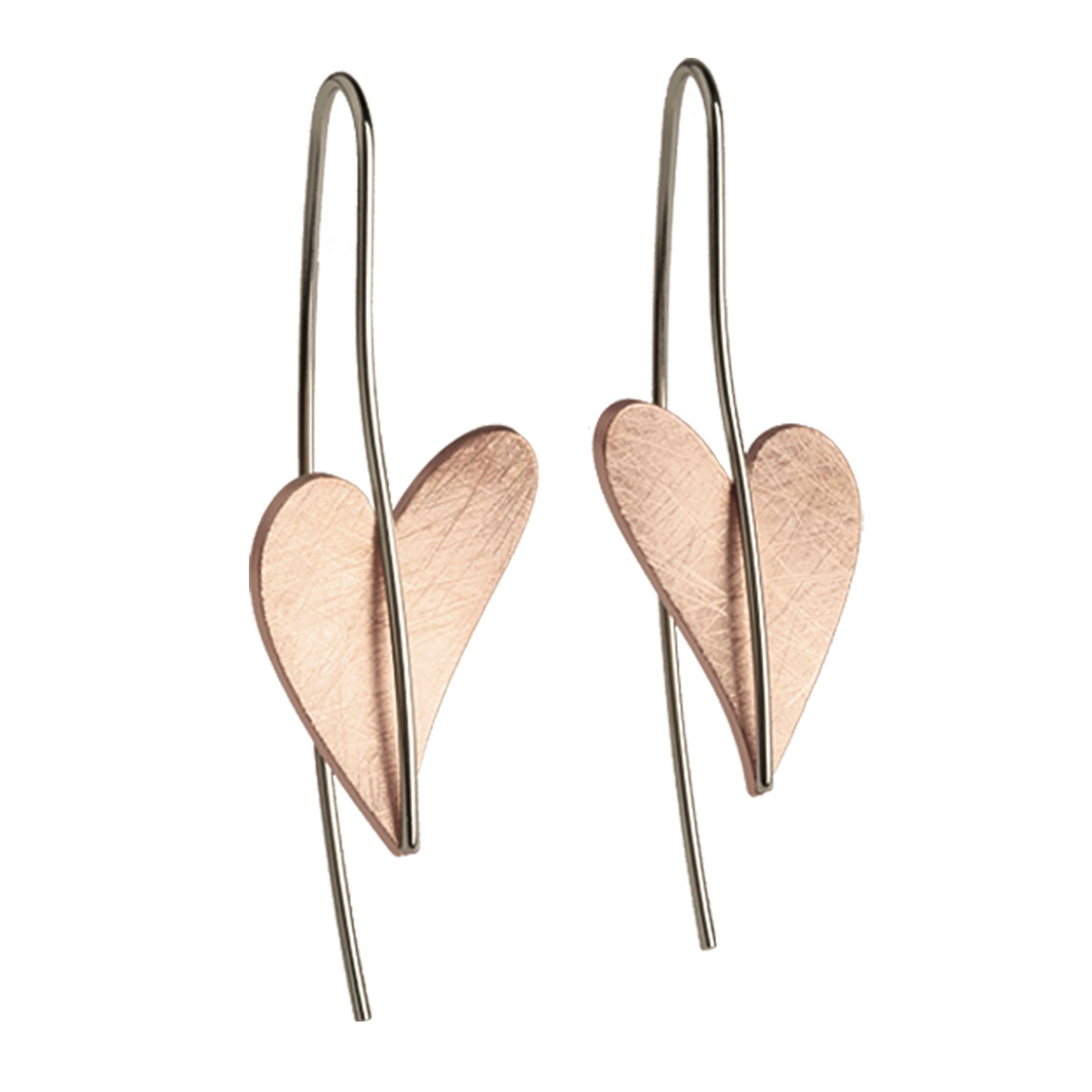 Ernstes Design Paar Серьги Серьги Herzen Edelstahl rosé E243