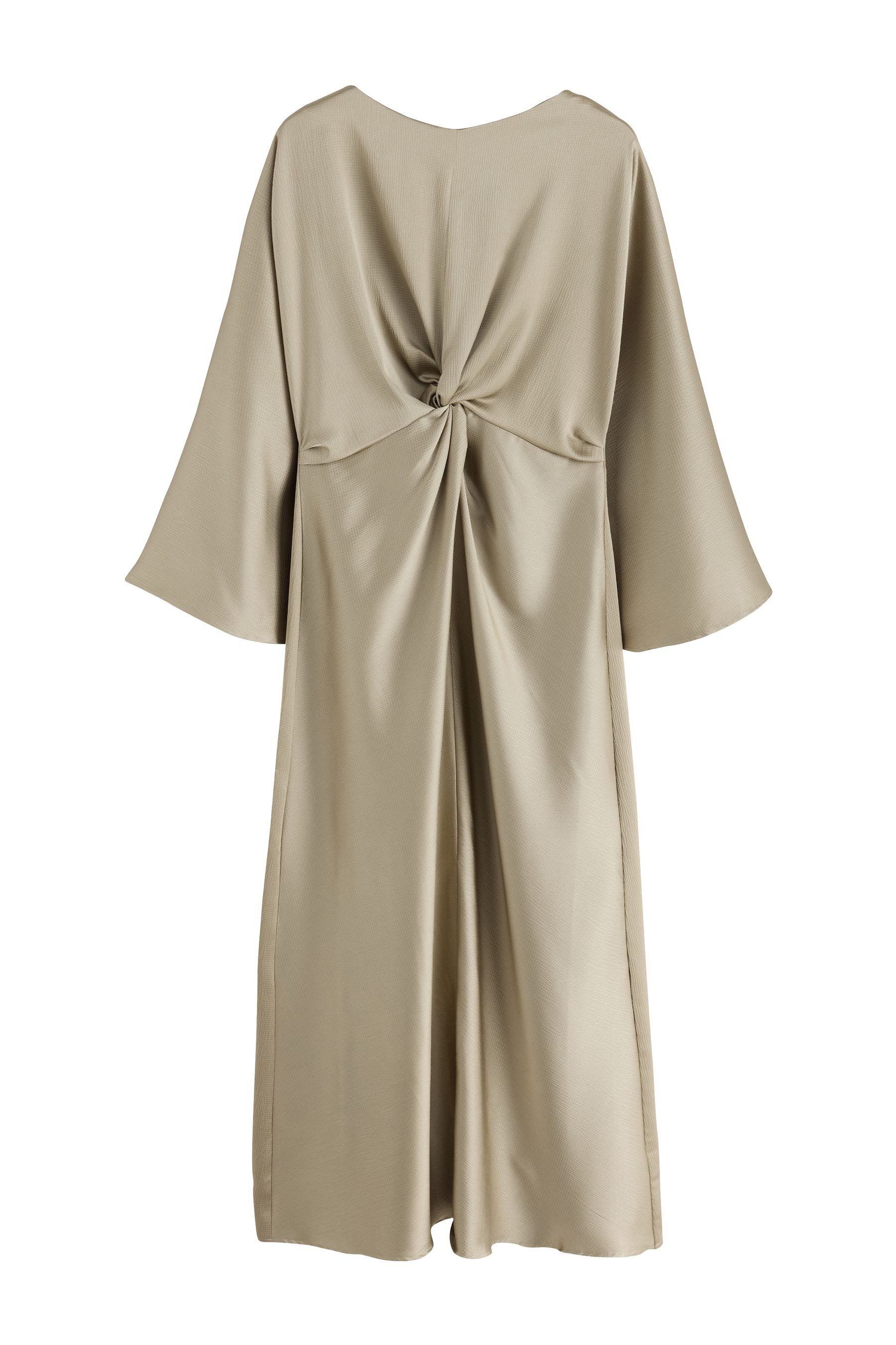 Next Maxikleid Satin-Maxikleid mit langen Ärmeln und Drehdetail (1-tlg)