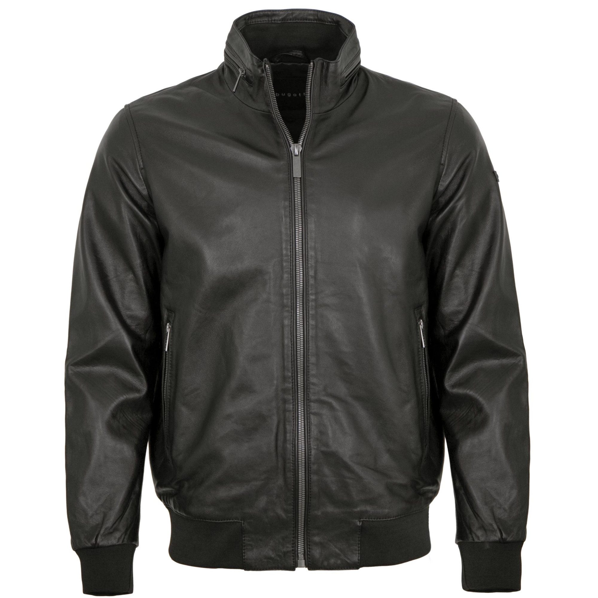 bugatti Lederjacke BUG-079 Bugatti - Herren Lederjacke Lammnappa Blouson schwarz