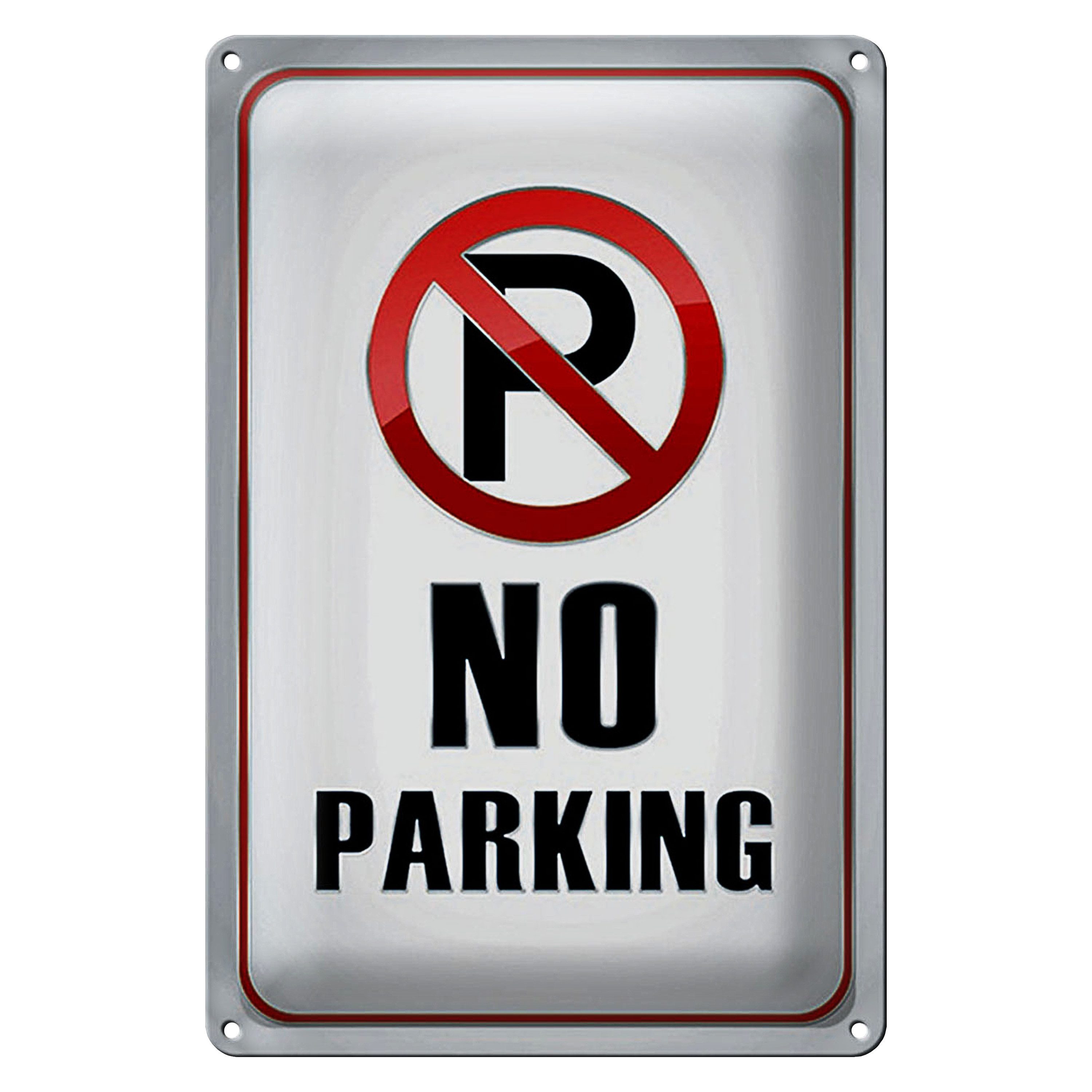Roomando Metallschild Hinweis 12x18cm Parkplatz No Parking