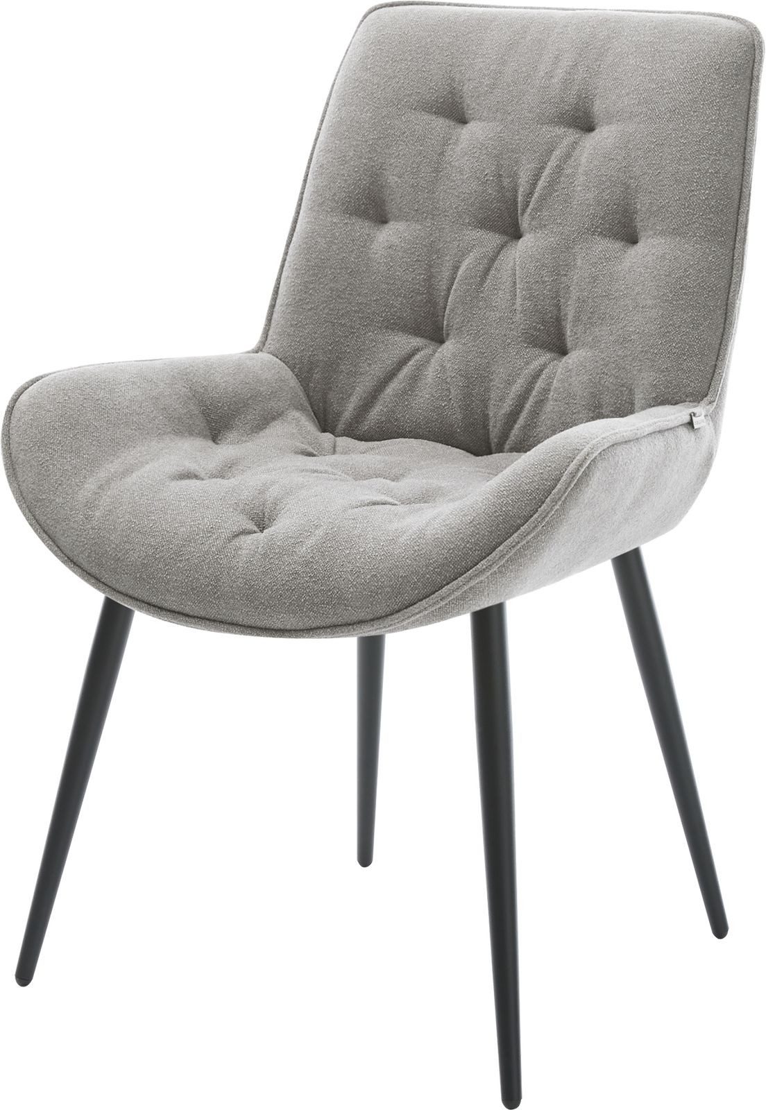 DELIFE Polsterstuhl Taimi-Flex, 4-Fuß konisch Schwarz günstig online kaufen