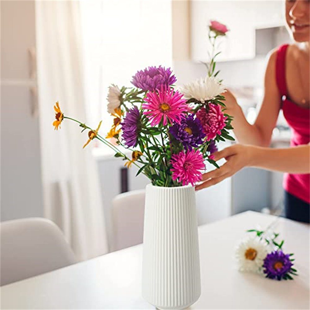 HAMÖWO Dekovase (1 Wohnzimmer Kunststoff Blumenvase St) für Vase Home Deko,Moderne Dekorative