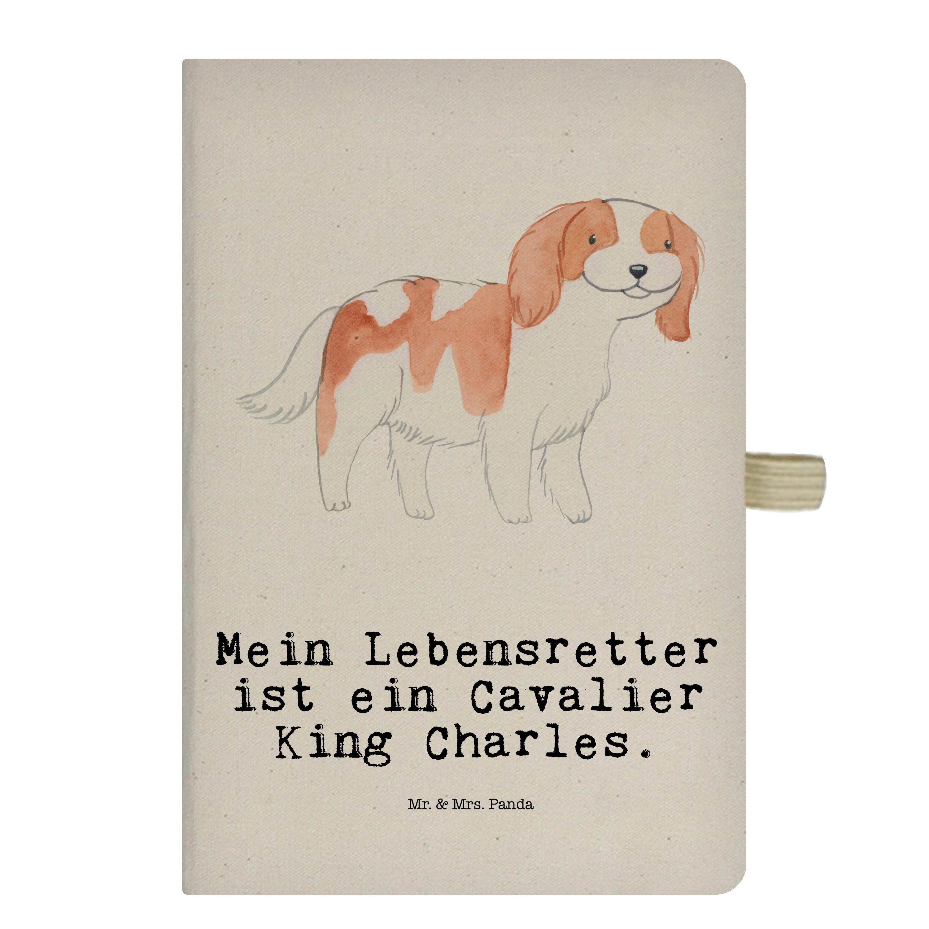 King Notizbuch Mrs. & Mr. Lebensretter Cavalier Spaniel - Transparent - Mr. Panda Charles Panda & Mrs. Geschenk,