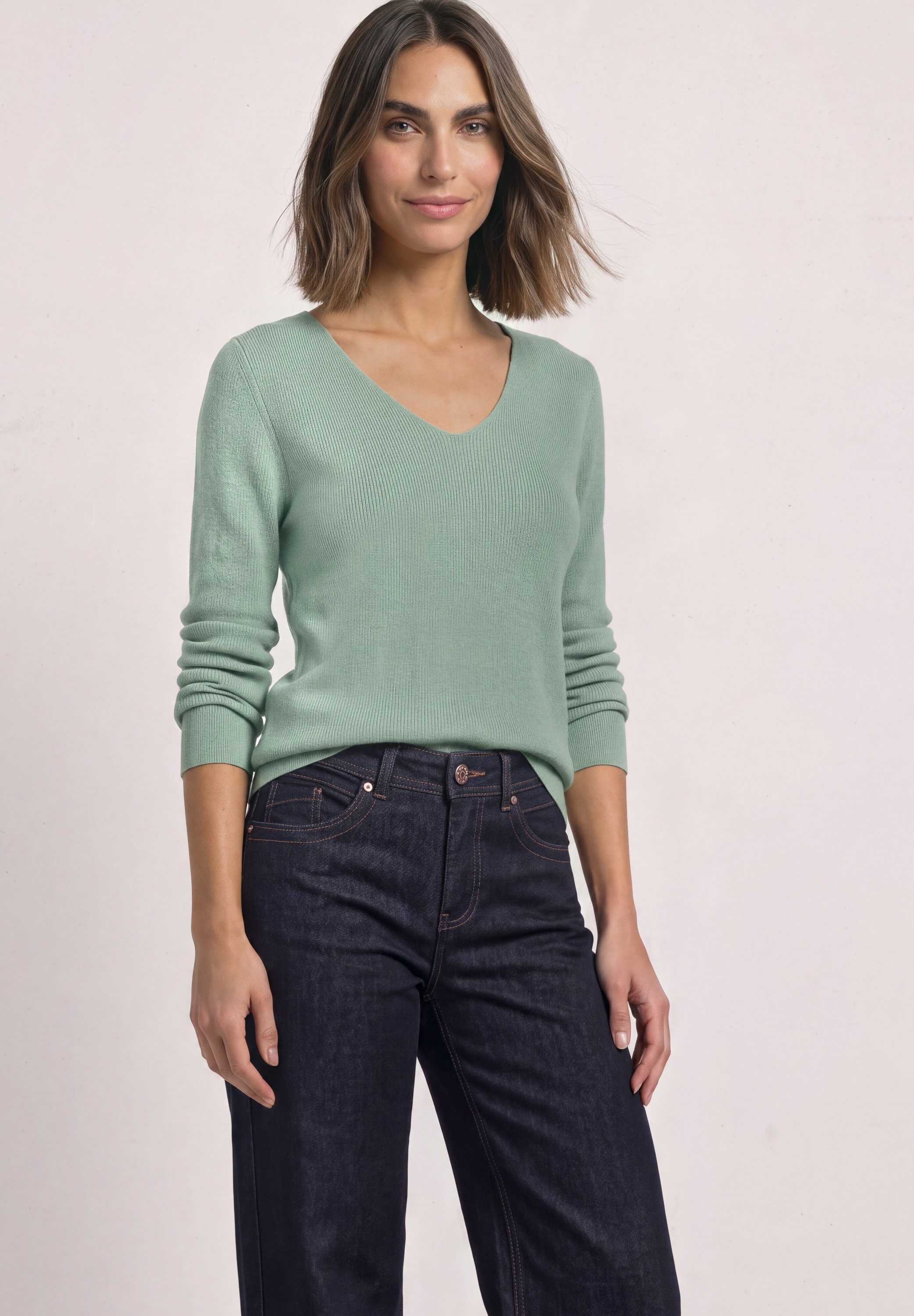 STREET ONE Strickpullover mit V-Ausschnitt