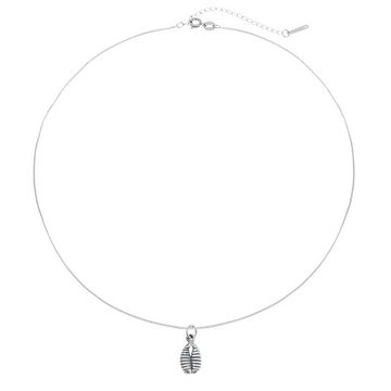 Made by Nami Kette mit Anhänger 925 Sterling Silber filigrane Halskette Silber oder Gold Muschel, für Frauen & Mädchen Geschenk-Idee inkl. Geschenkbox