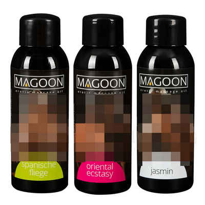 Magoon Massageöl 3er Set Massage-Öl: Oriental, Jasmin, Spanische Fliege