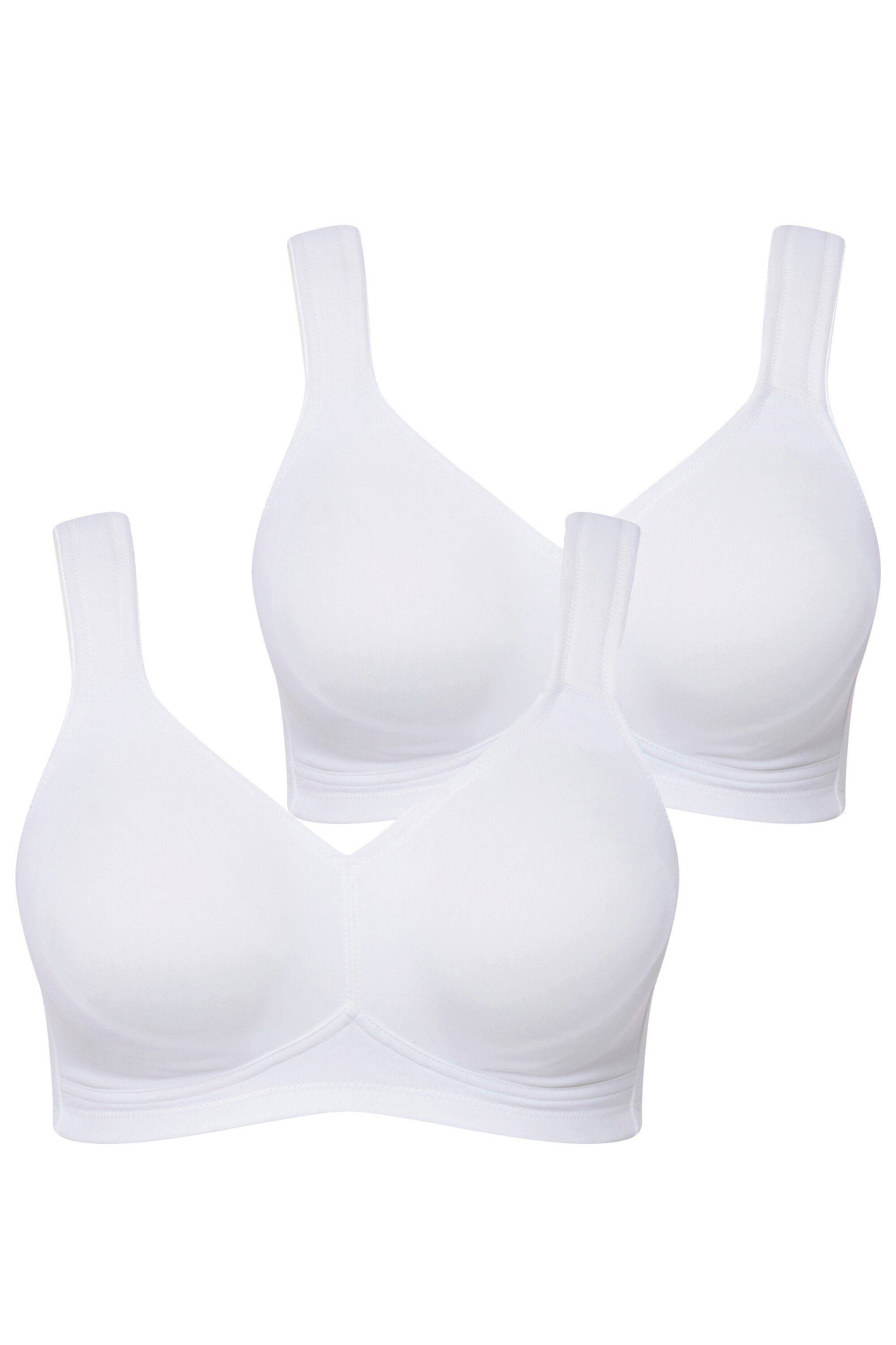 Ulla Popken Bügel-BH Mikrofaser-BH 2er-Pack ohne Bügel Bestseller – Bild 2 von 5