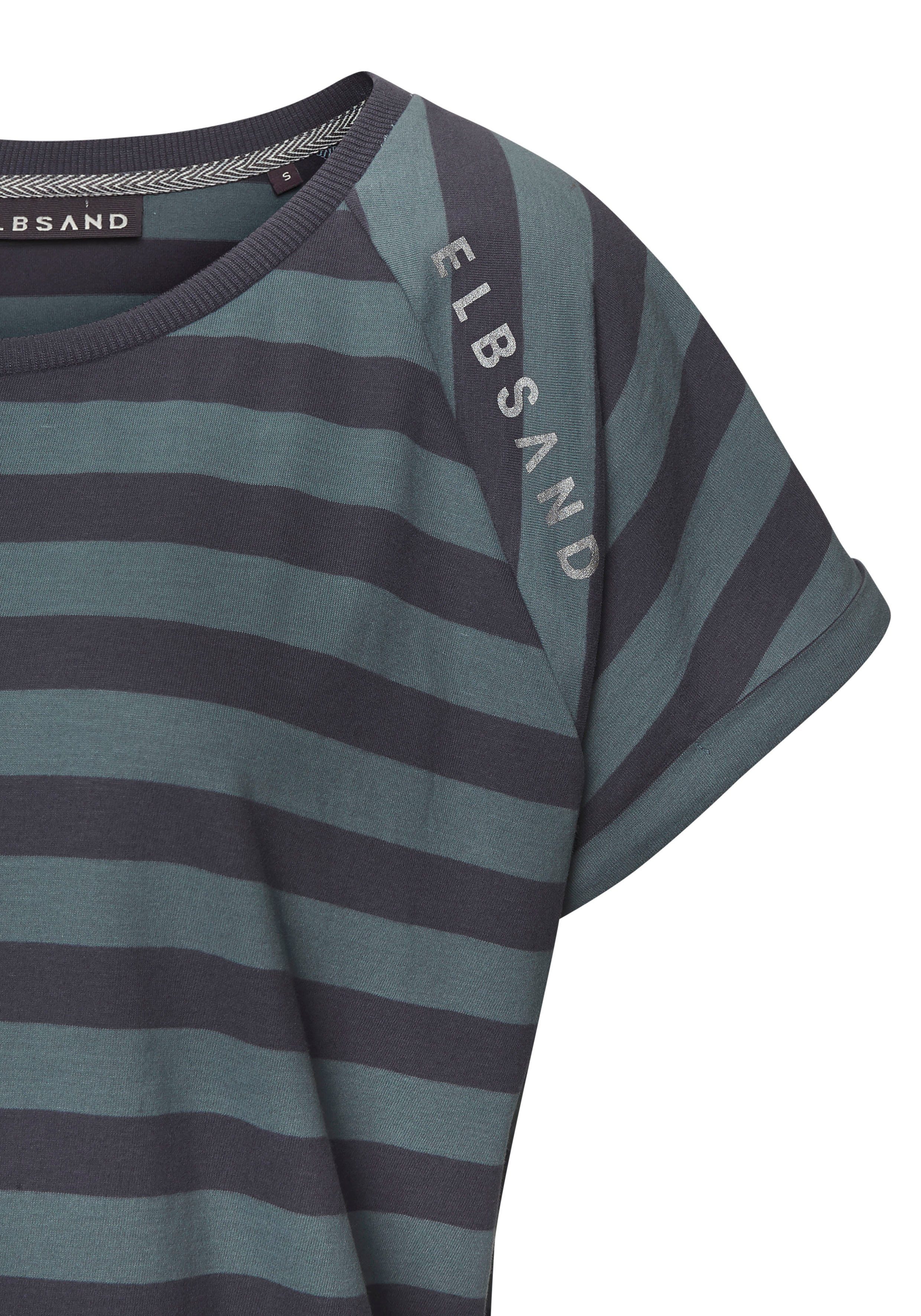 Elbsand T-Shirt Calisa mit Streifenmuster, sportliches Kurzarmshirt aus Baumwoll-Mix – Bild 5 von 5