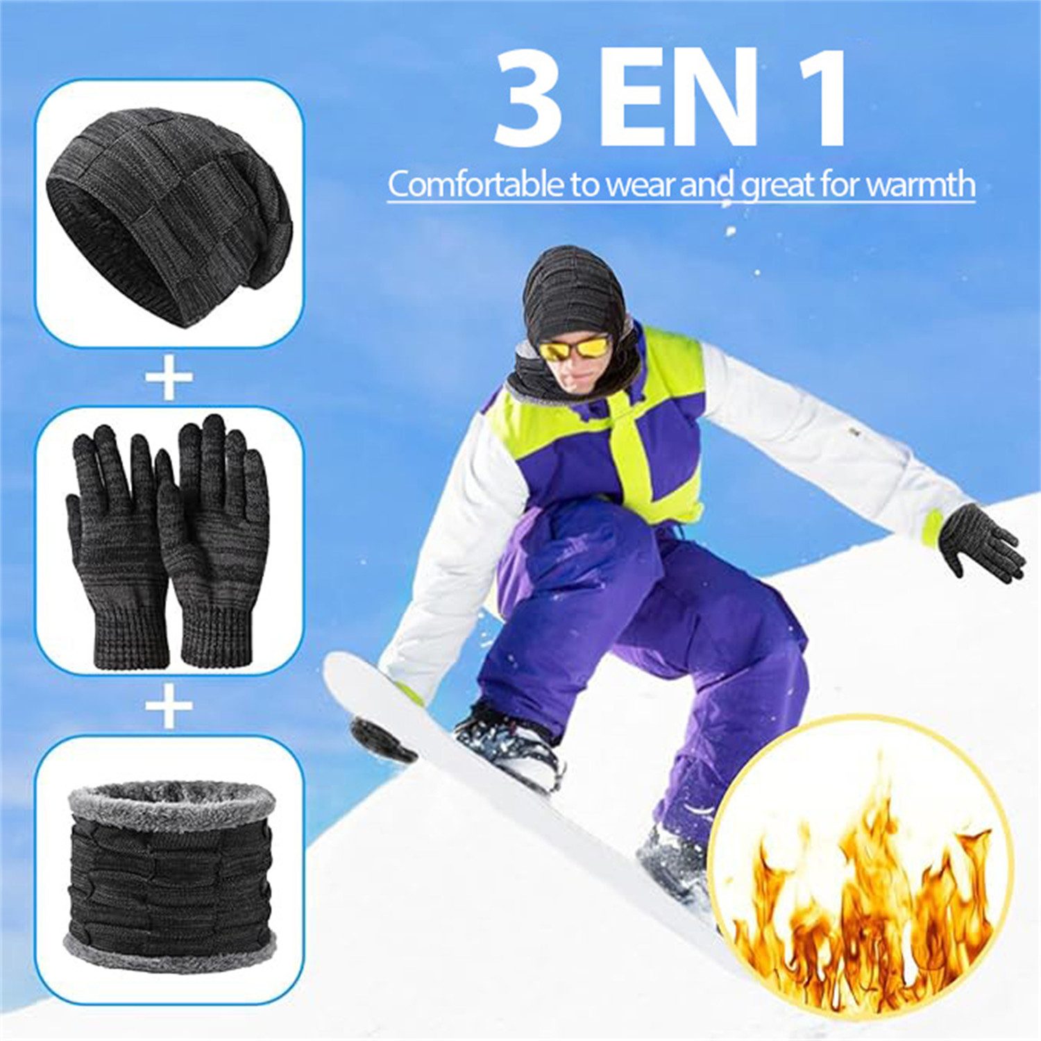 Rhein Beleuchtung Mütze & Schal Winter günstig online kaufen