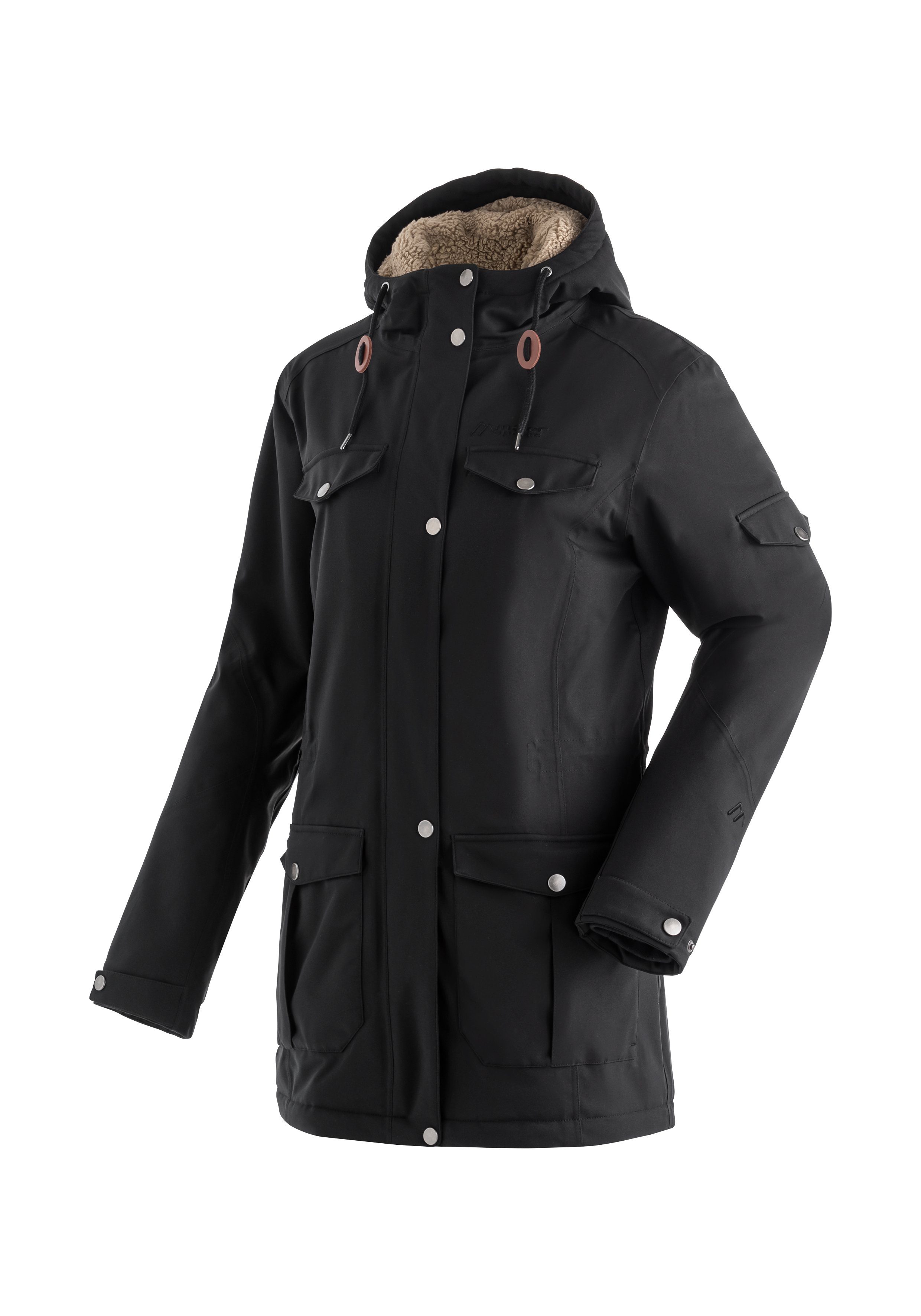 Maier Sports Funktionsjacke Nayla Warmer Wintermantel für kalte Tage schwarz