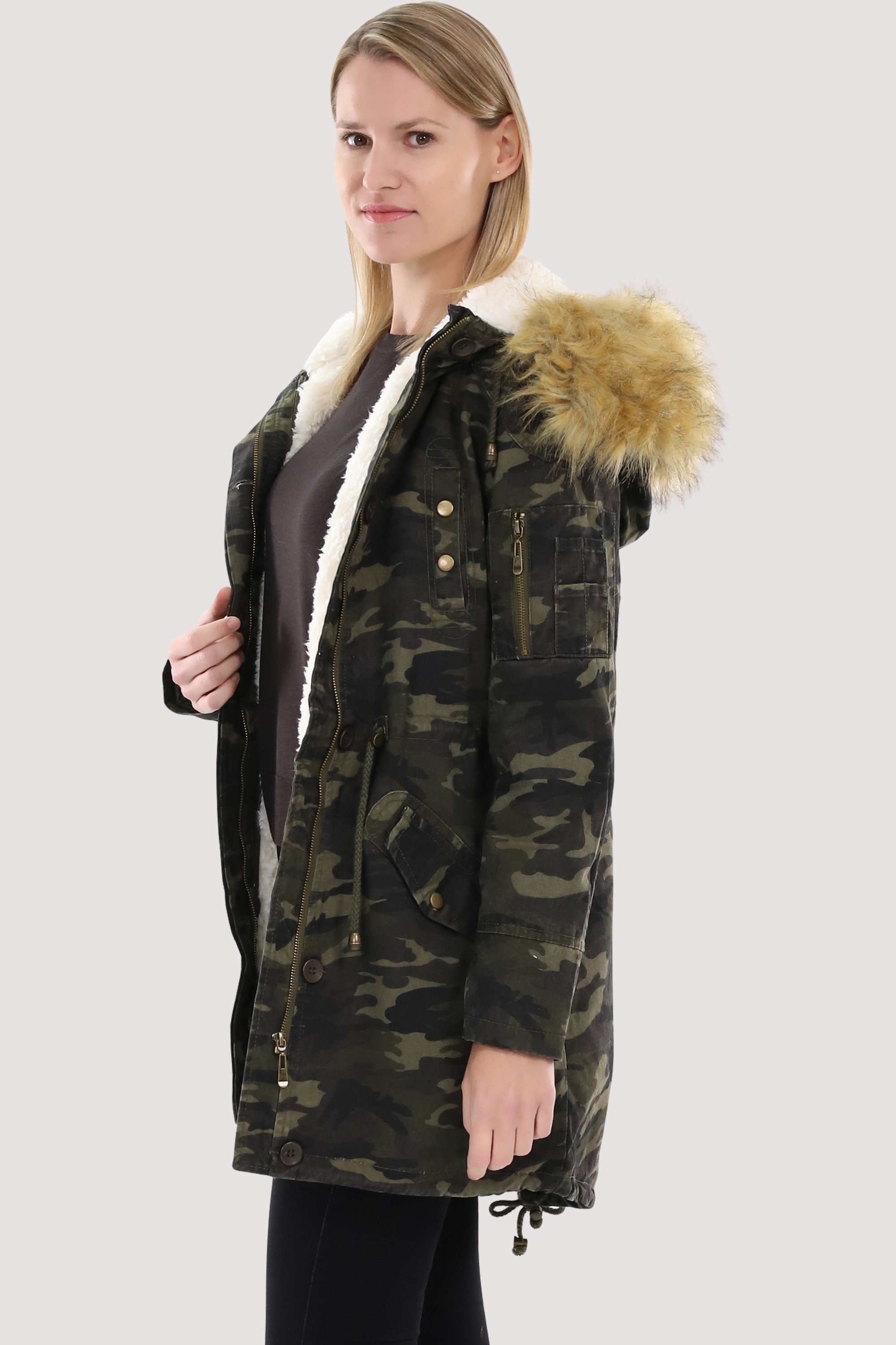 malito more than fashion Parka 81109 Winterjacke in Camouflage Military-Loo günstig online kaufen