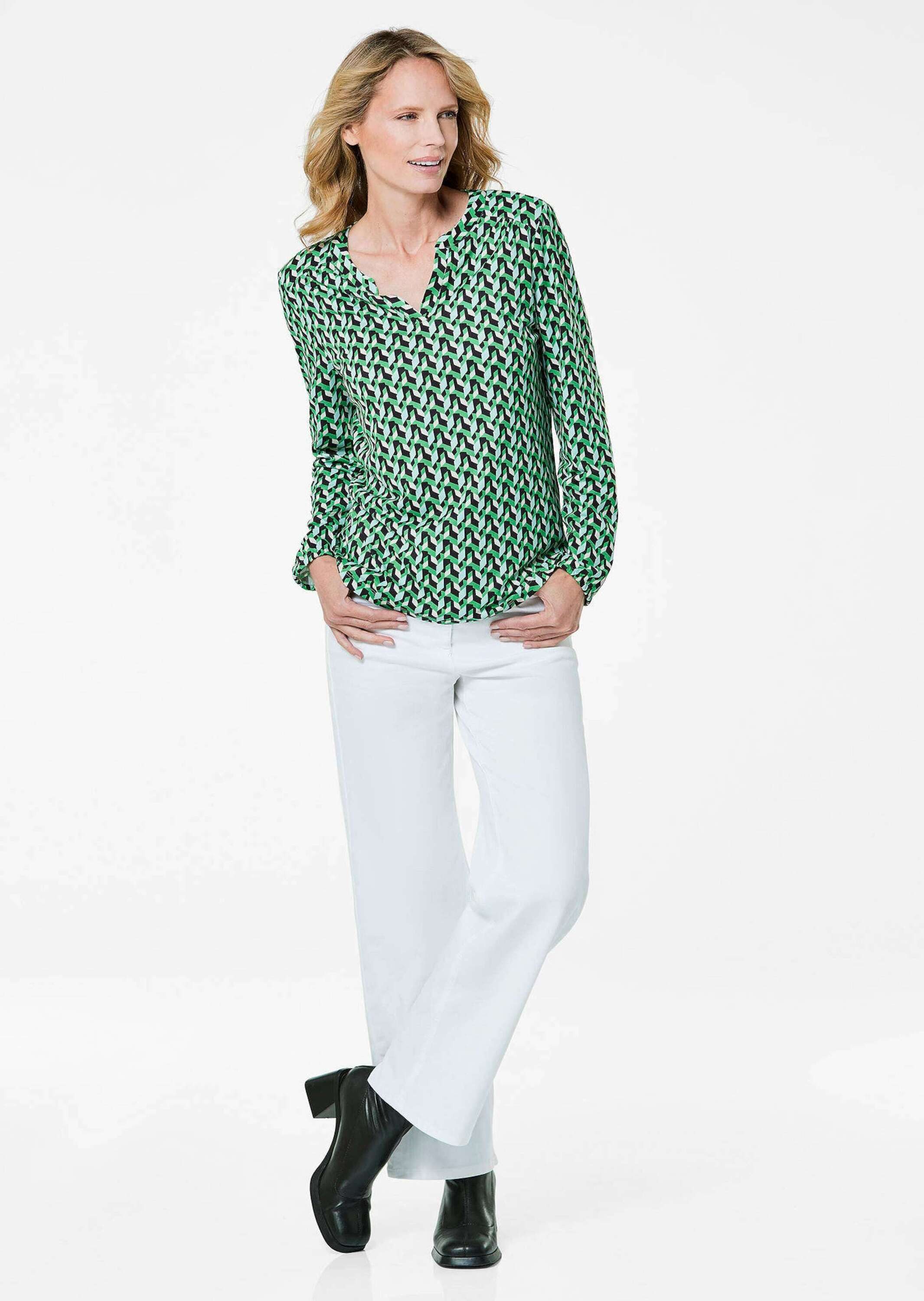 GOLDNER Kurzarmbluse Kurzgröße: Blusenshirt in femininer günstig online kaufen