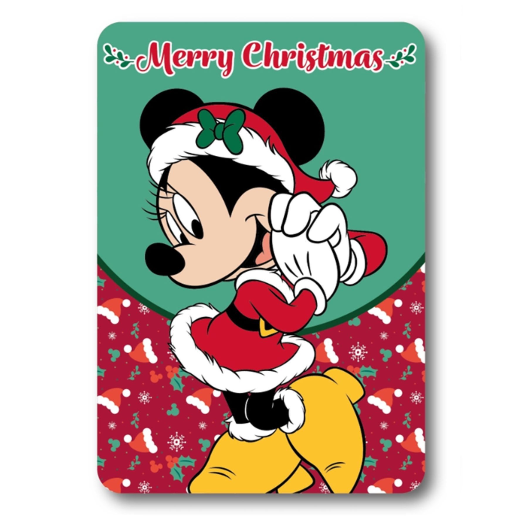 Wohndecke Disney Minnie Merry Christmas bedruckt Kuscheldecke Fleece 100x140, Textiel Trade B.V.