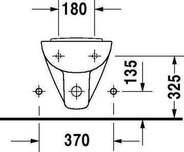 Duravit WC-Komplettset Duravit Wand-Bidet D-CODE COMPACT m ÜL H