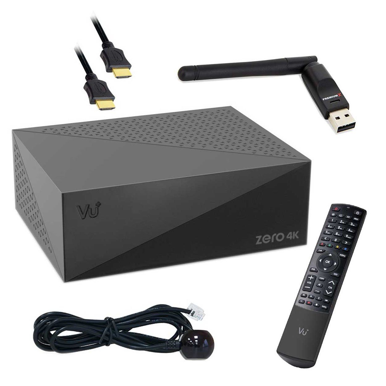 VU+ VU+ ZERO 4K 1x DVB-S2X Multistream SAT Приемники + Wi-Fi Stick Спутниковый ресивер