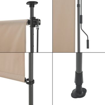 pro.tec Senkrechtmarkise »Cimarra« Outdoor-Sichtschutz Sandfarben 120 x 270 cm