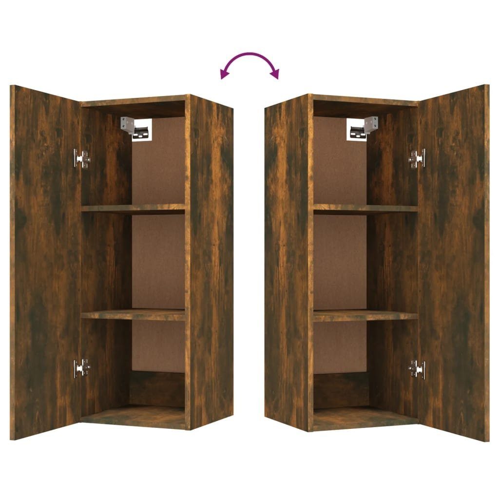 1-tlg. Wandschrank cm Regal Räuchereiche Holzwerkstoff, 34,5x34x90 vidaXL