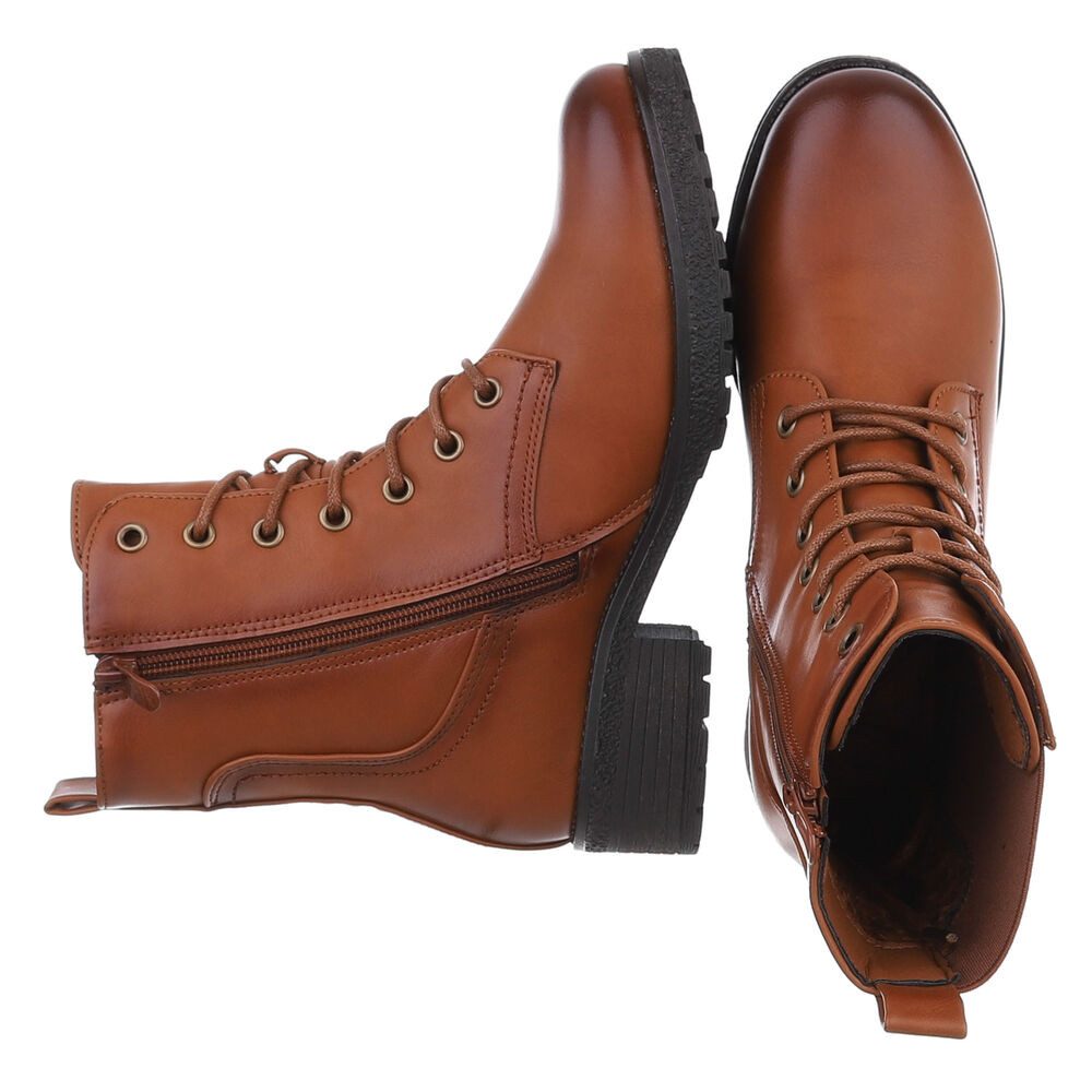 Ital-Design Damen Schnürschuhe Freizeit Stiefelette (87740307) Blockabsatz günstig online kaufen