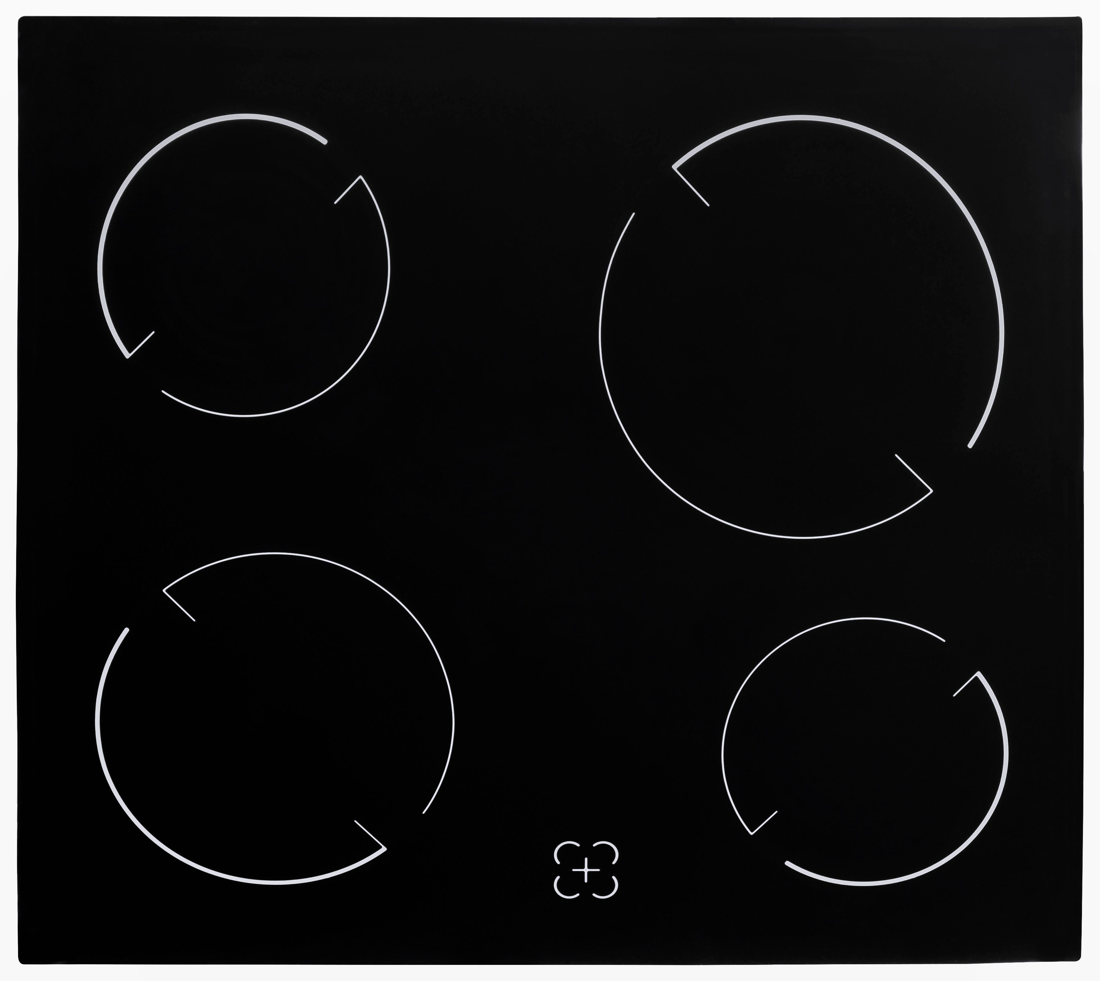 HELD MÖBEL | schwarz E-Geräten, 210 Hochglanz/eichefarben mit Küchenzeile Breite Brindisi, cm eichefarben