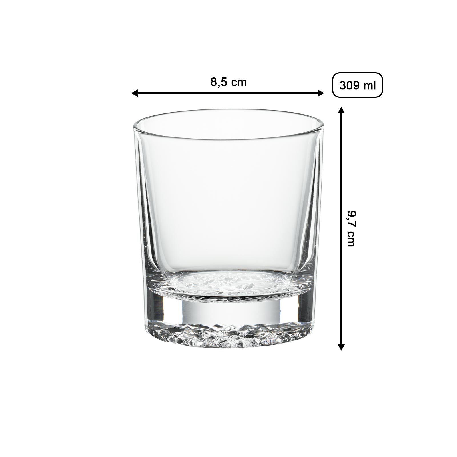 SPIEGELAU Whiskyglas Lounge 2.0 Whisky Tumbler 309 ml 4er Set, 4-tlg., Glas