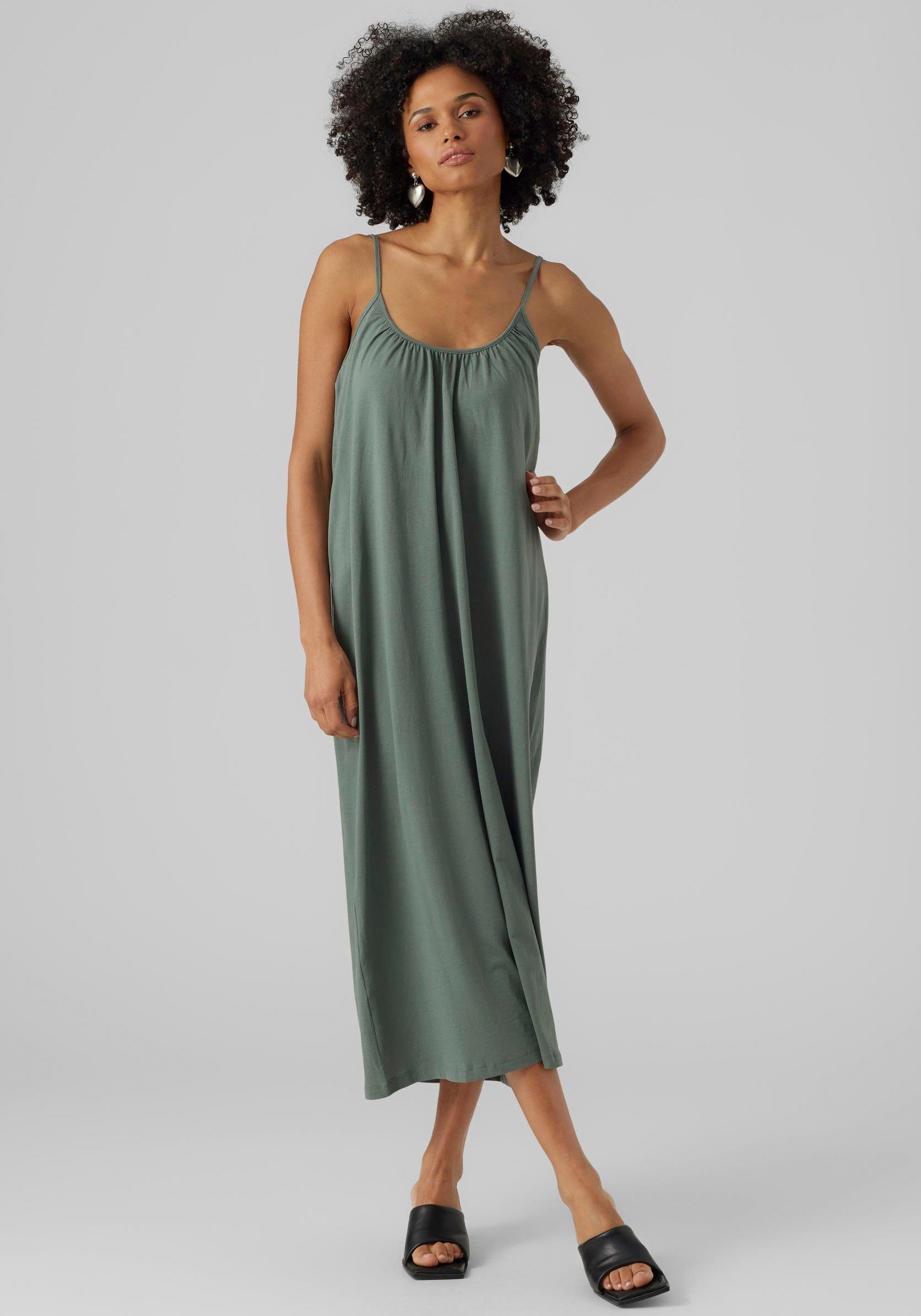 Vero Moda Maxikleid VMLUNA SINGLET ANKLE DRESS NOOS Baumwollmischung, regular fit
