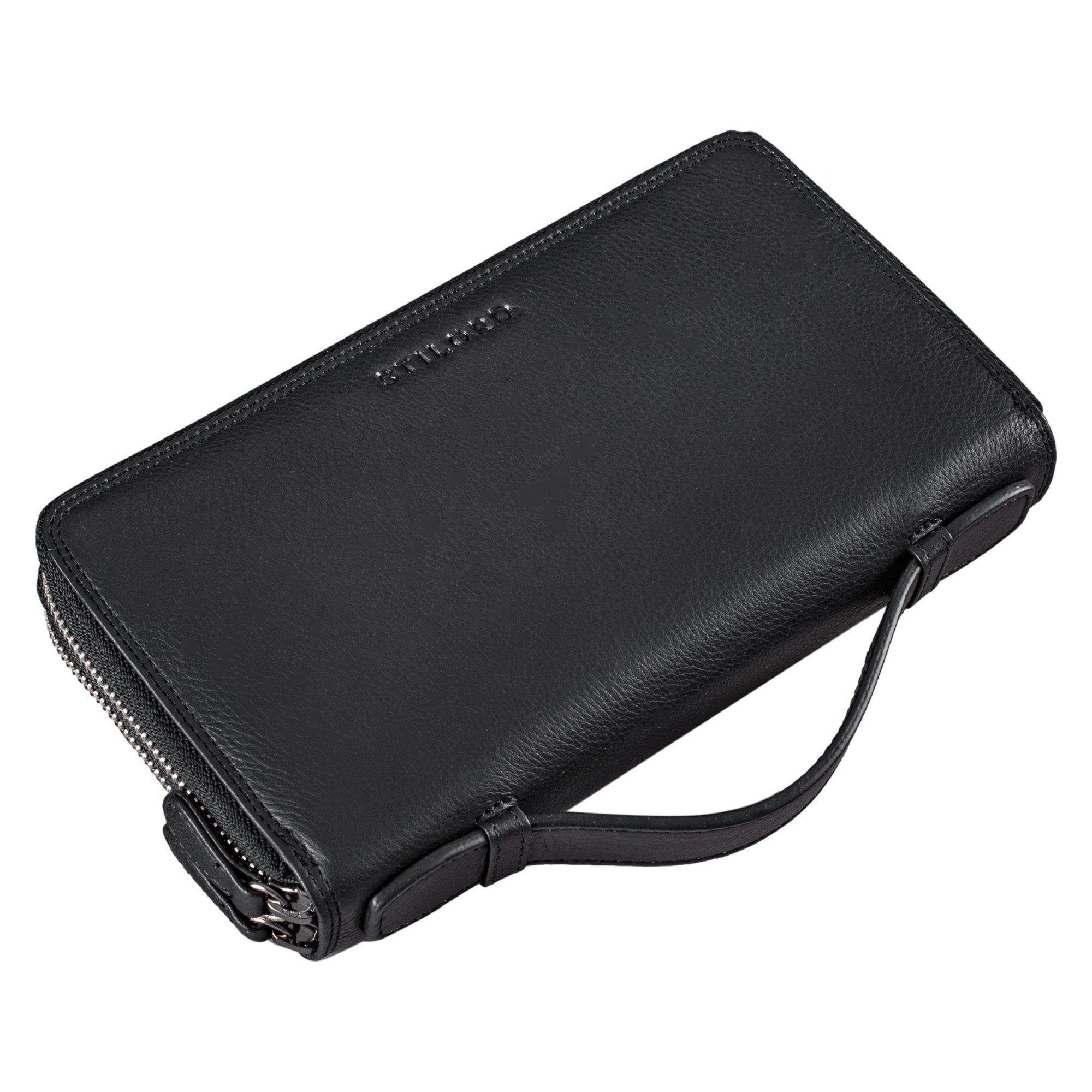 STILORD Geldbörse "Sean" Große Geldtasche Herren Leder mit Handgelenk Griff RFID Schutz