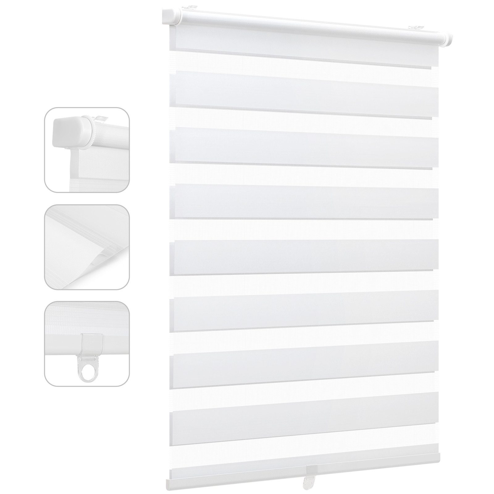 Doppelrollo Doppelrollo Duo Rollo Schnurlos Klemmfix ohne Bohren Rollo Faltrollo
