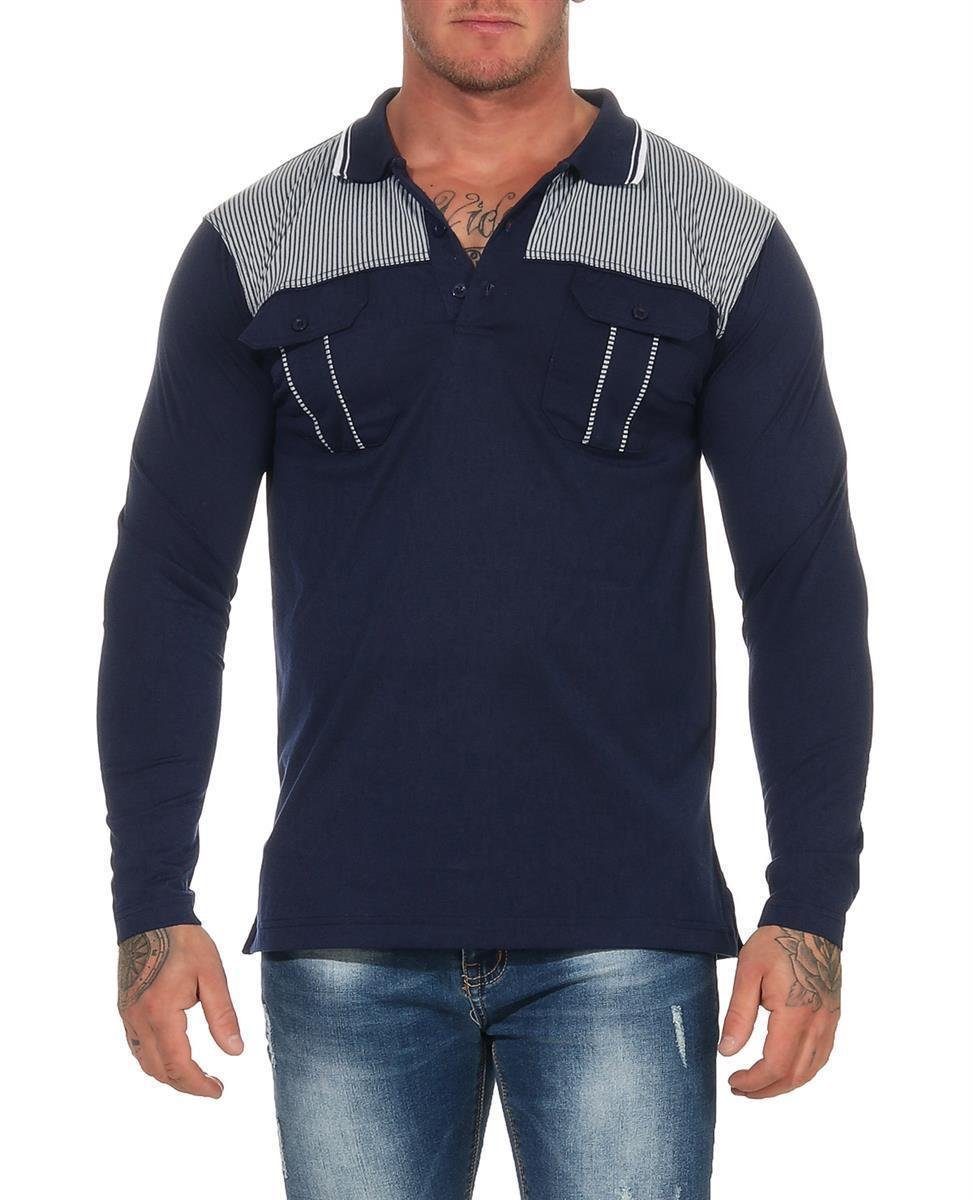 EloModa Poloshirt »Herren Polo Shirt Langarm Longsleeve mit Brusttasc«  (1-tlg) online kaufen | OTTO