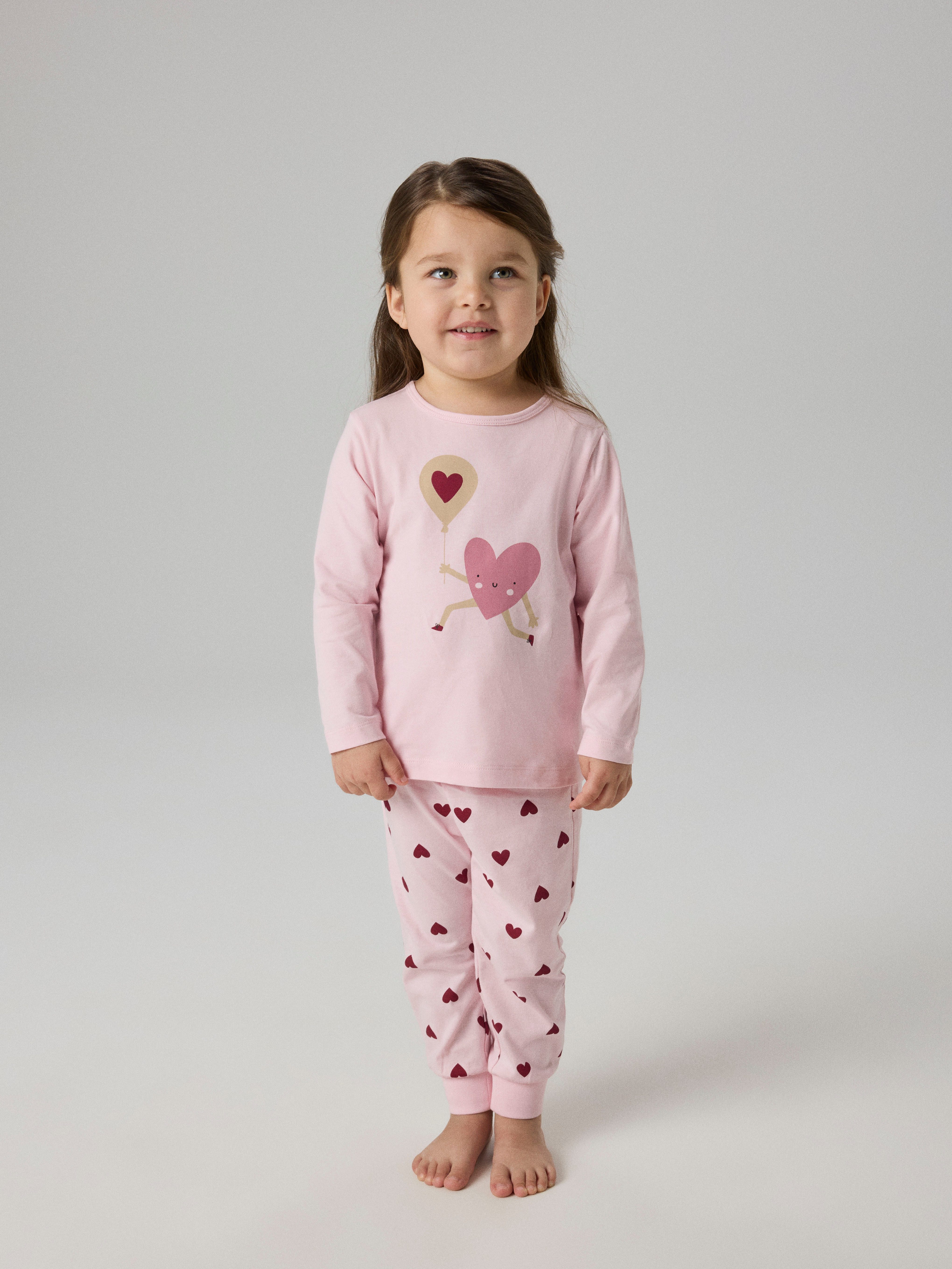 Name It Schlafanzug NMFNIGHTSET CUTIE HEART NOOS Baumwollmischung