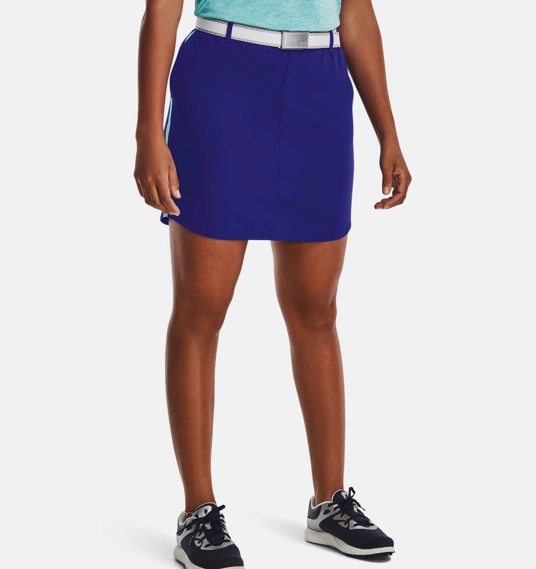 Under Armour® Skort Under Armour Golf Rock Links Gewebt Blau / Türkis Damen