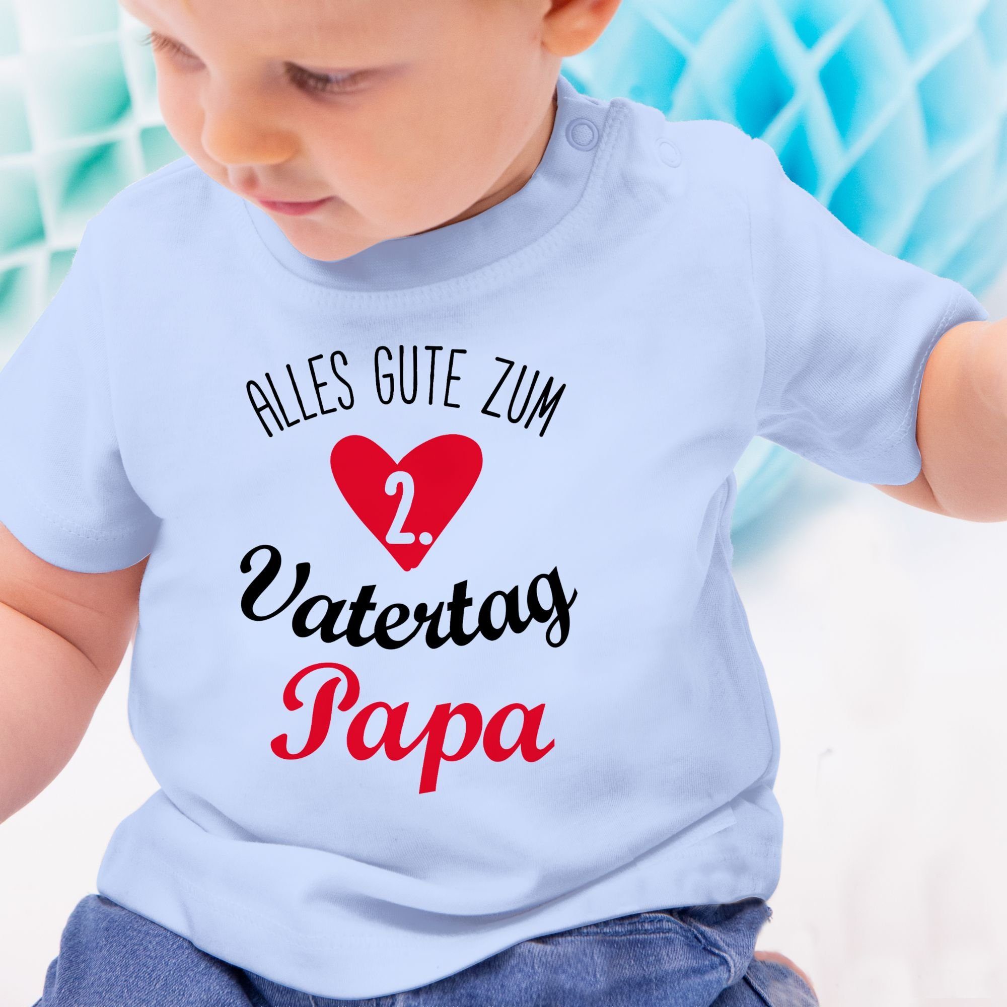 schwarz/rot Baby Vatertag Alles Vatertag Geschenk 3 gute Babyblau Shirtracer - zweiten T-Shirt zum