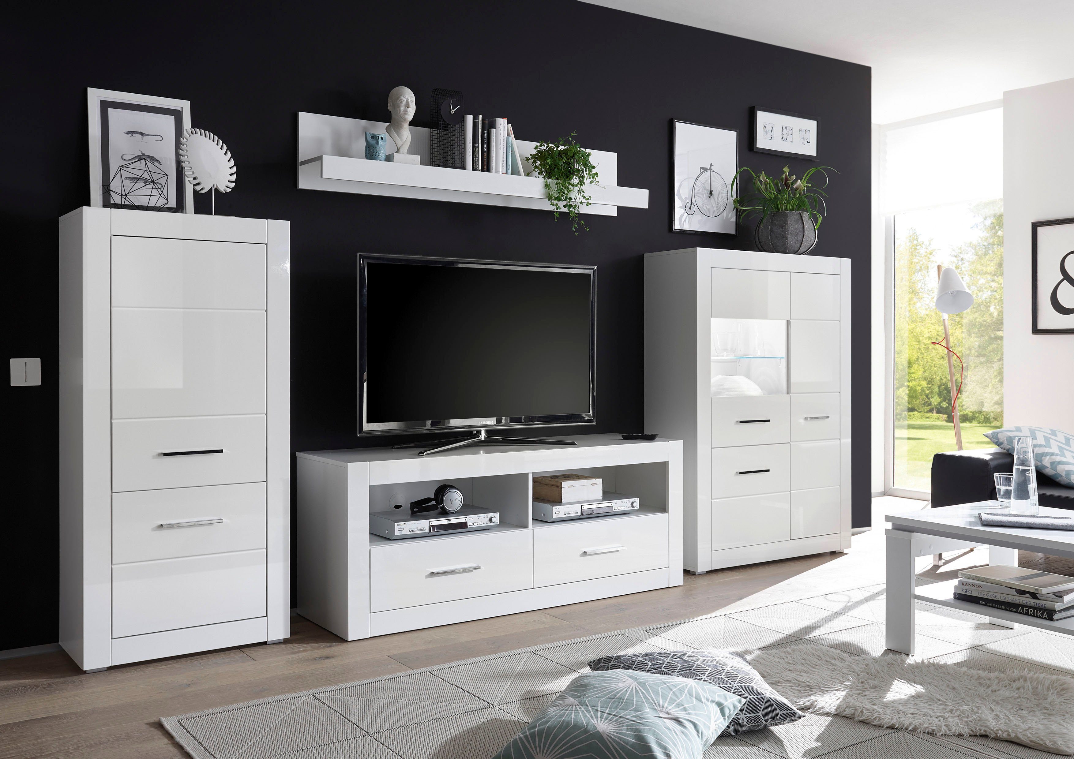 Home affaire Wohnwand BIANCO, (Set, 4-St)