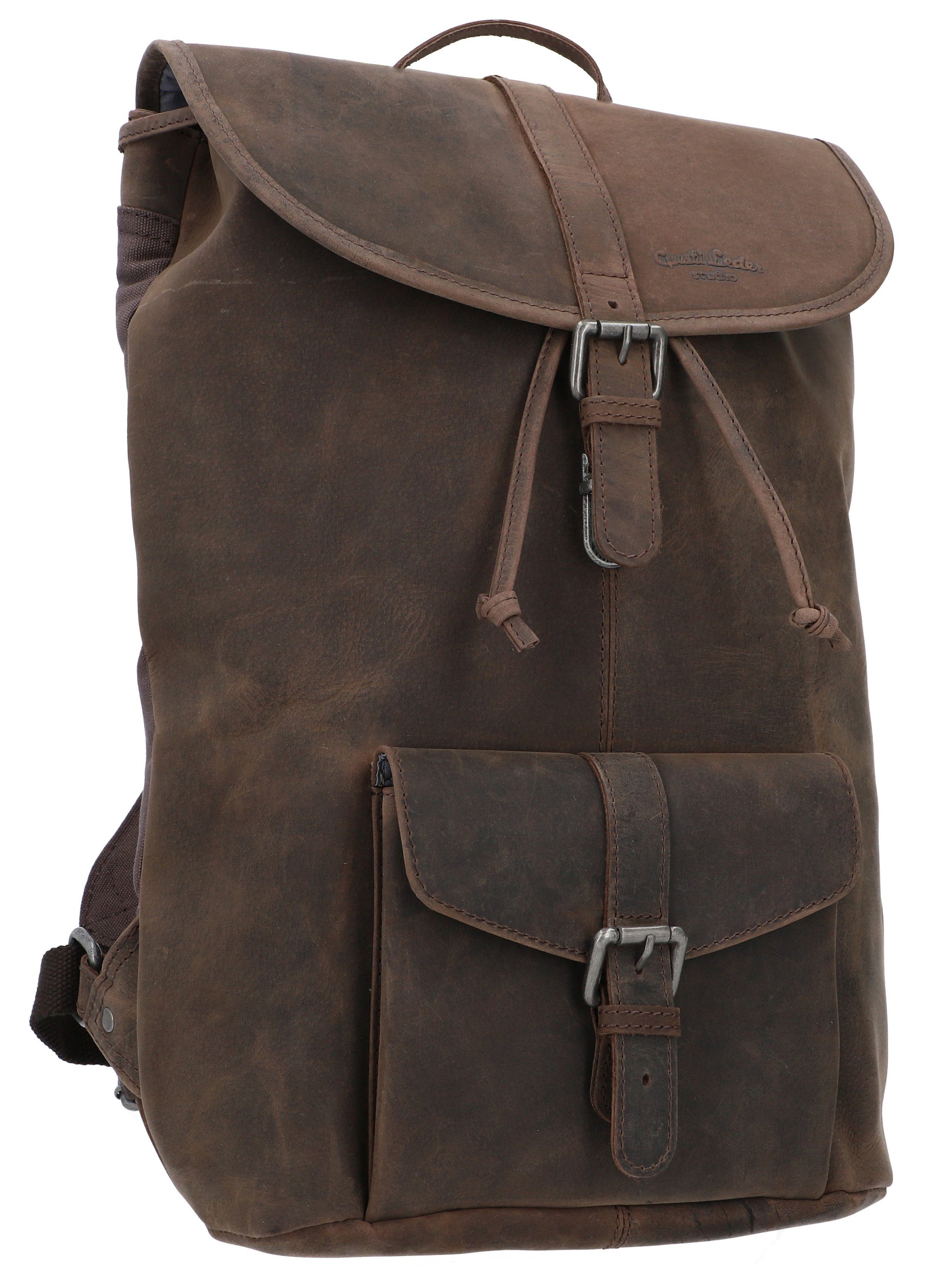 Cityrucksack Nolan Dunkelblau Gusti Leder