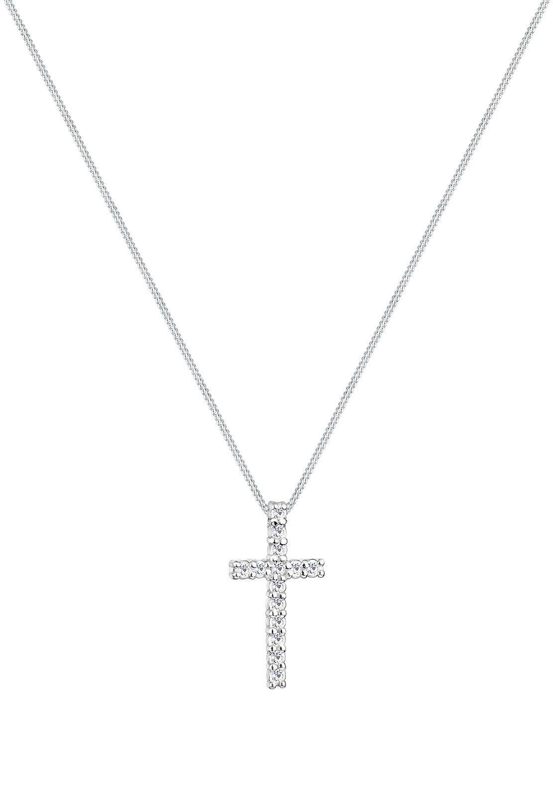 Elli Kette mit Anhänger Kreuz Kristalle günstig online kaufen